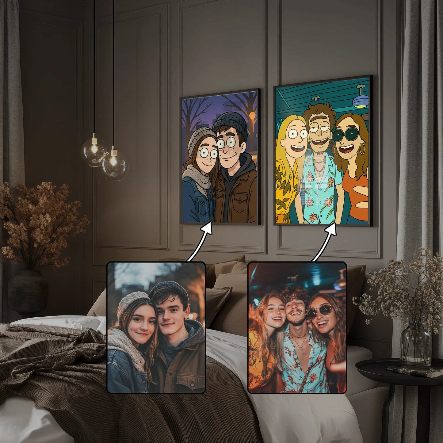 Personalizowany Plakat Zdjęcie w stylu Rick and Morty