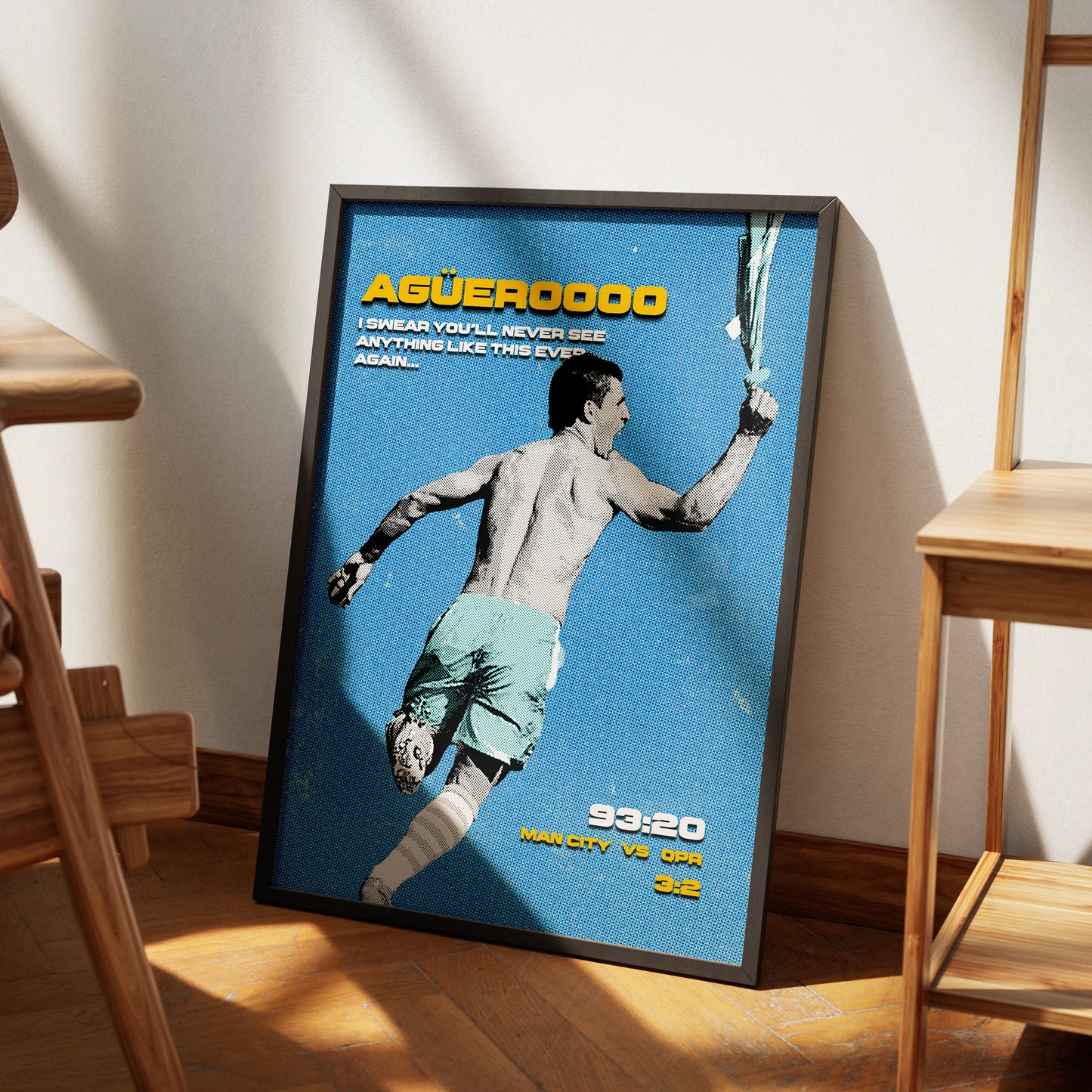 Aguero Iconic Goal Plakat-Pełna Okładka-Bez Ramy