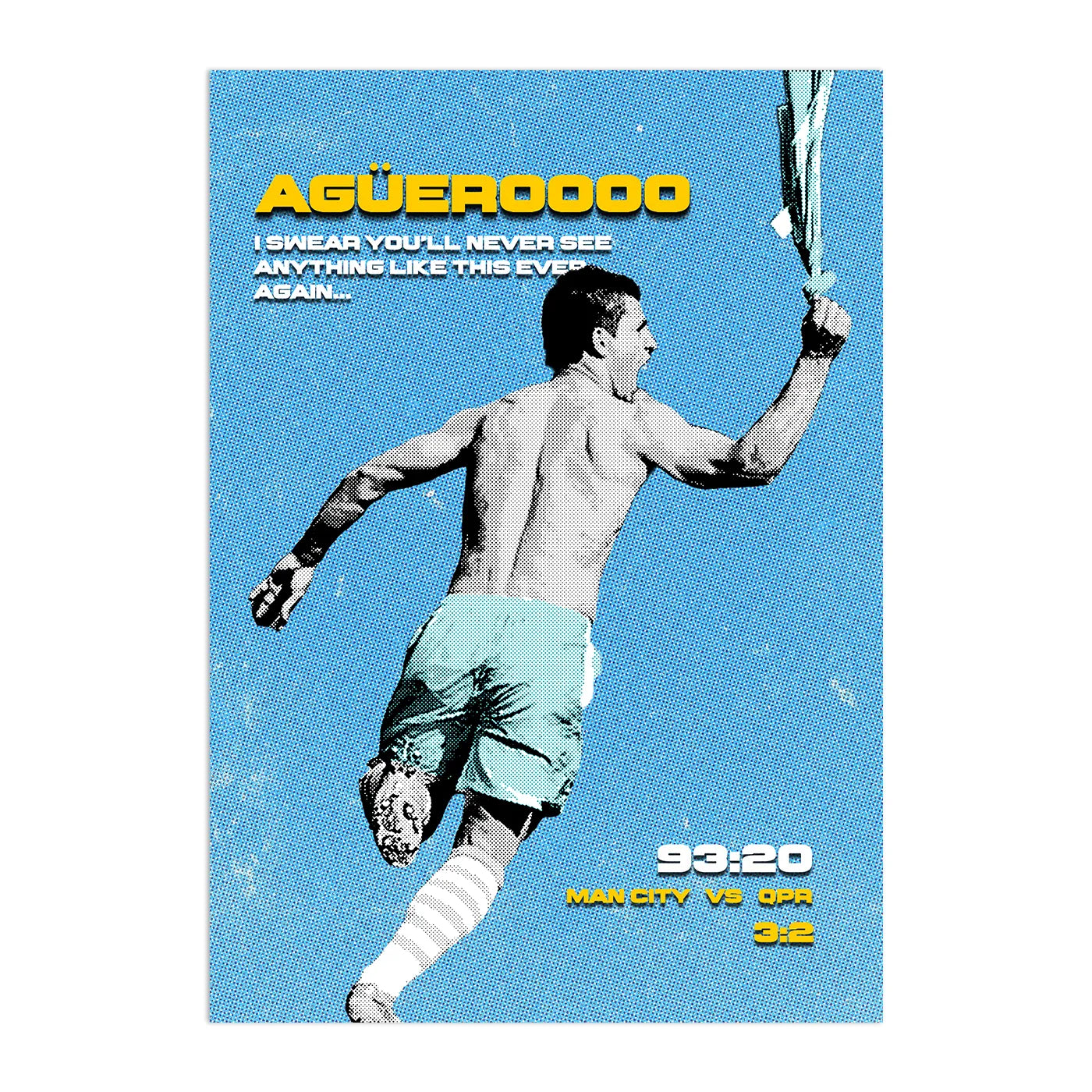 Aguero Iconic Goal Plakat-Pełna Okładka-Bez Ramy
