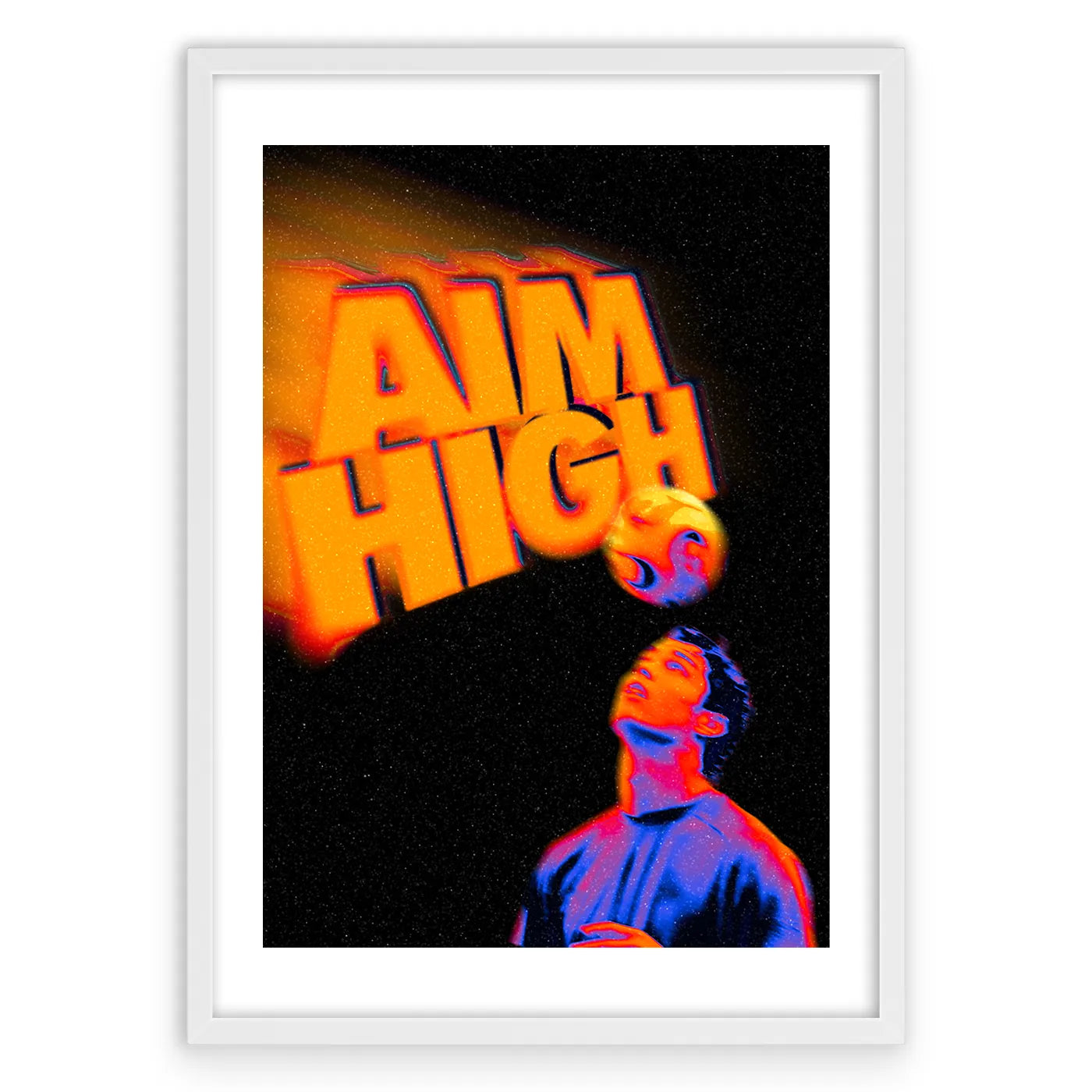 Aim High Plakat-Biała Krawędź-Biała Aluminiowa Rama