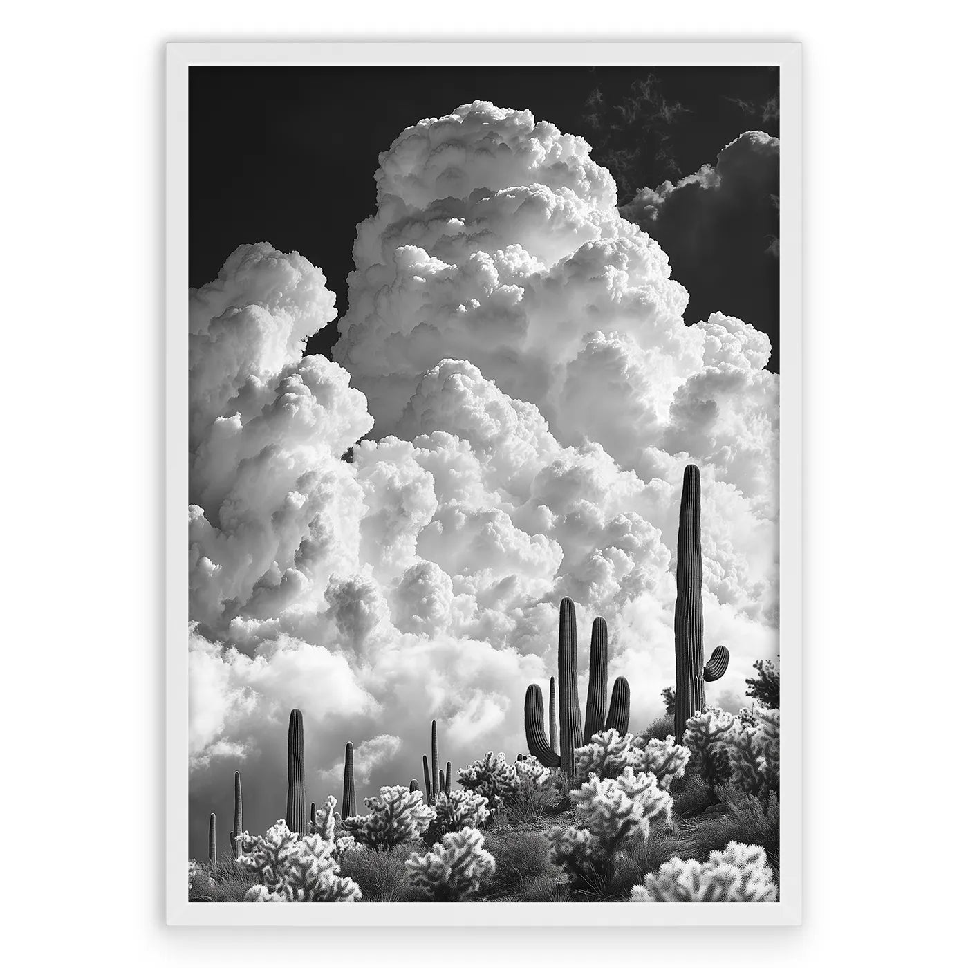 Arizona Clouds Plakat-Pełna Okładka-Biała Aluminiowa Rama