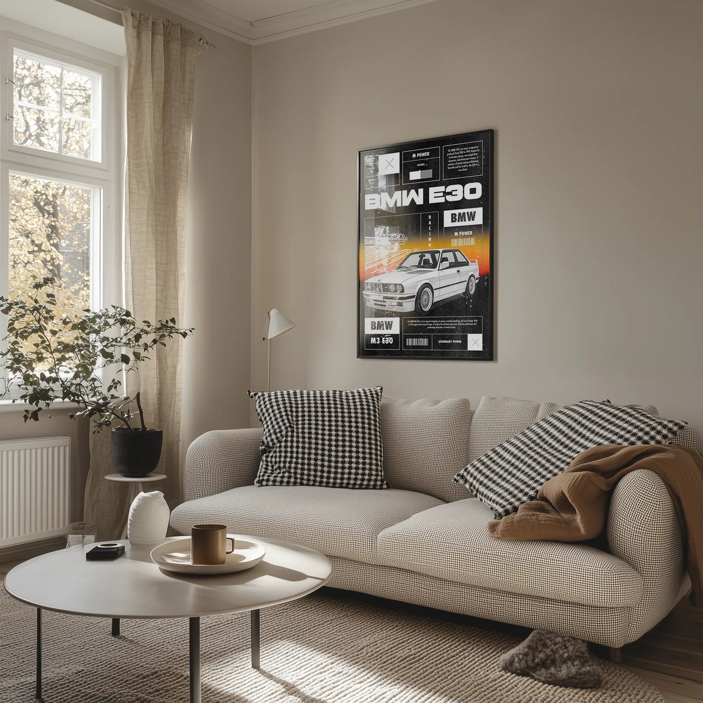 BMW E30 Plakat-Pełna Okładka-Bez Ramy