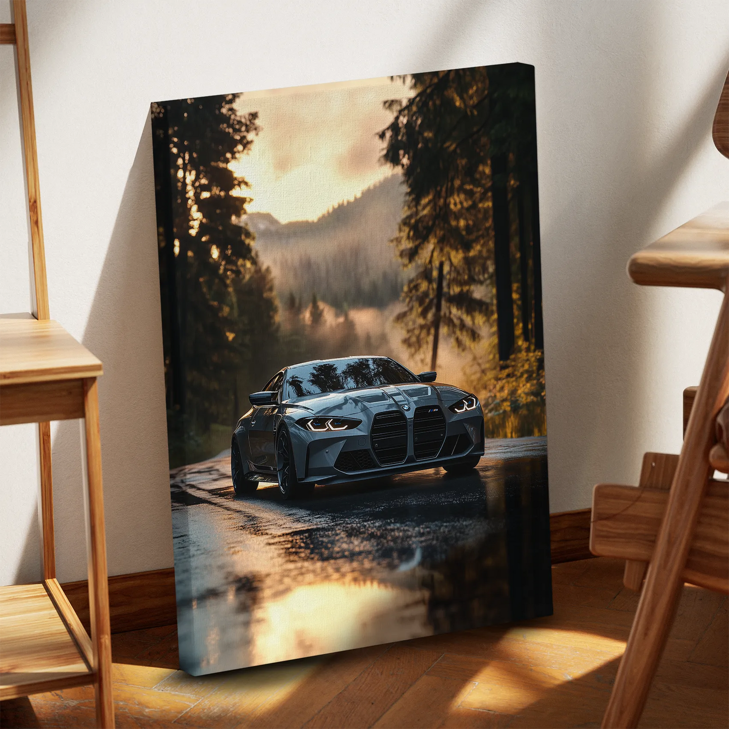 BMW M4 Sunset Obraz na Płótnie-
