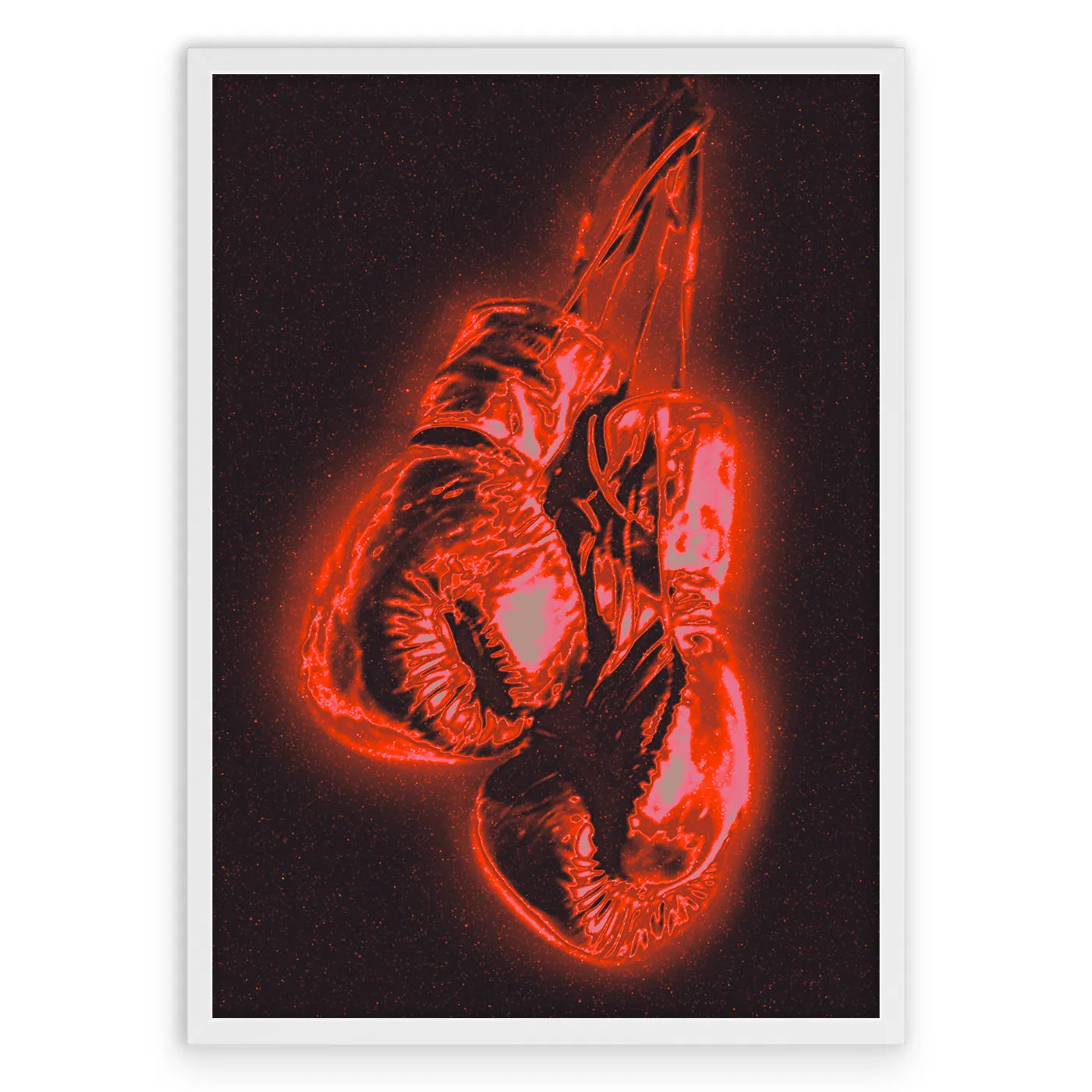 Boxing Gloves Plakat-Pełna Okładka-Biała Aluminiowa Rama