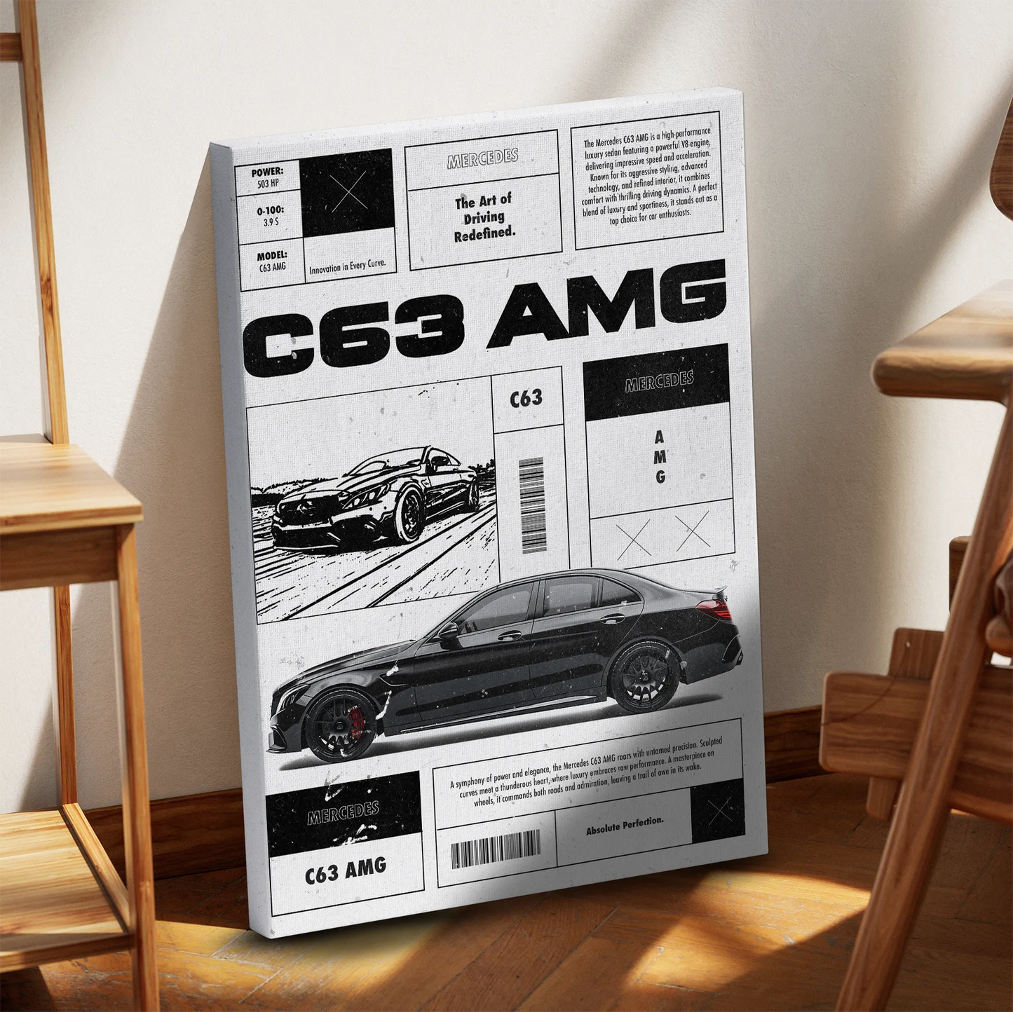 C63 AMG Obraz na Płótnie-