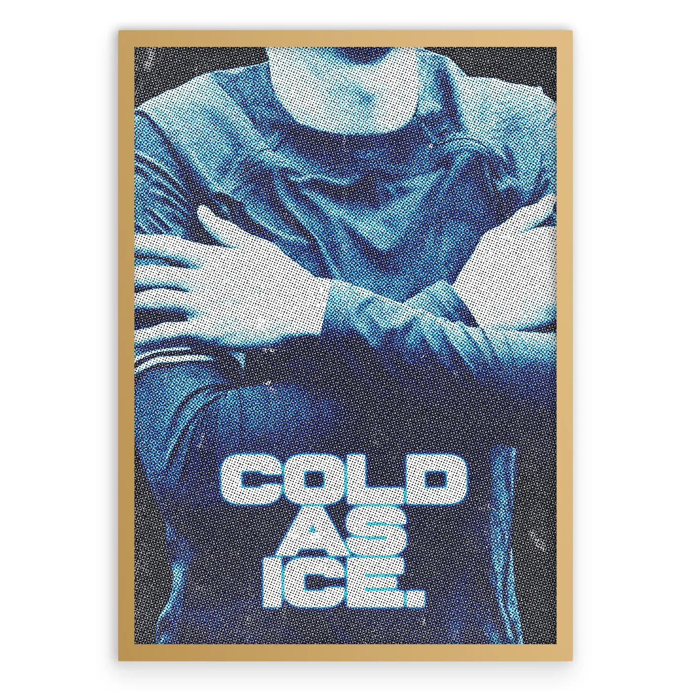 COLD AS ICE Plakat-Pełna Okładka-Złota Aluminiowa Rama