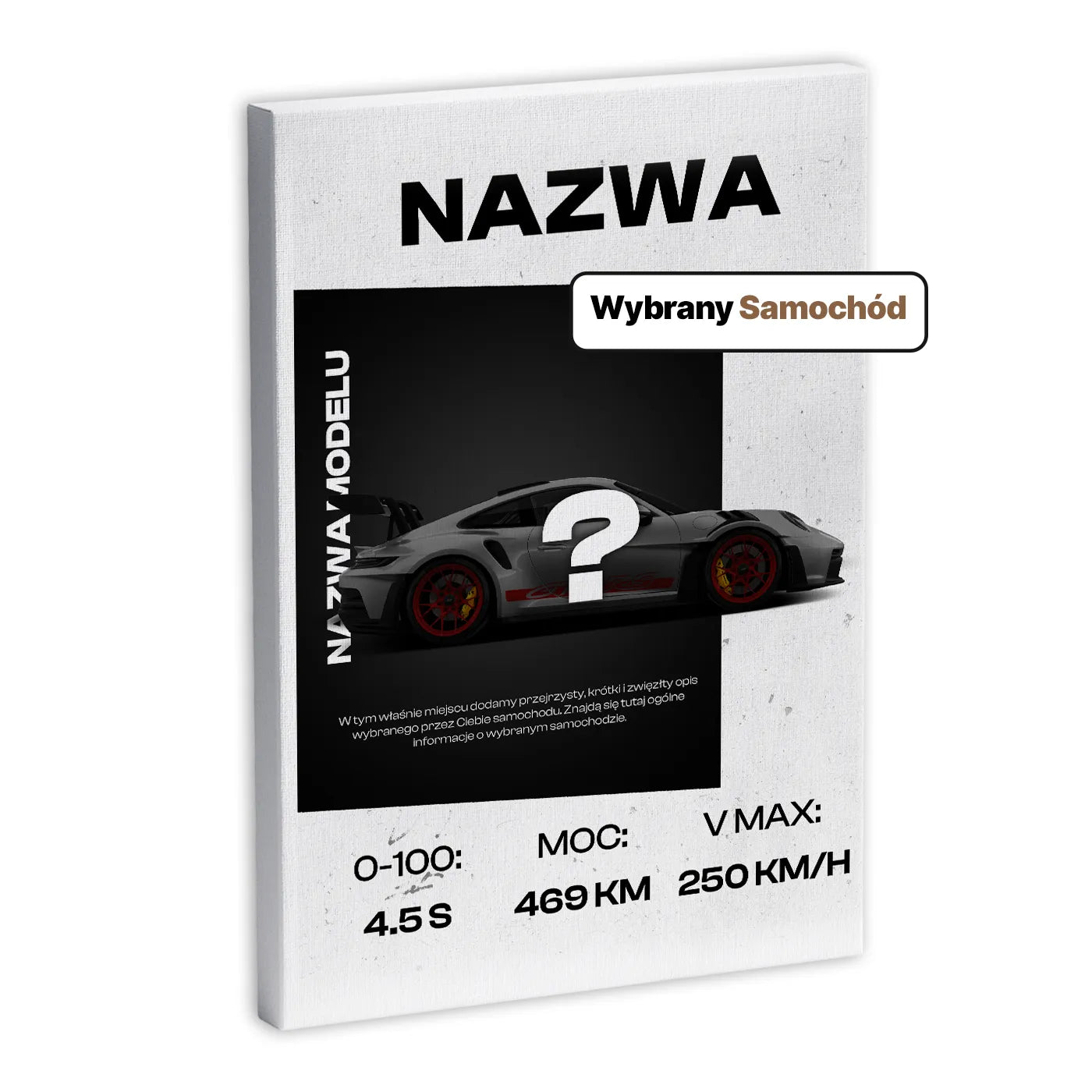 Personalizowany Obraz na Płótnie Samochód-