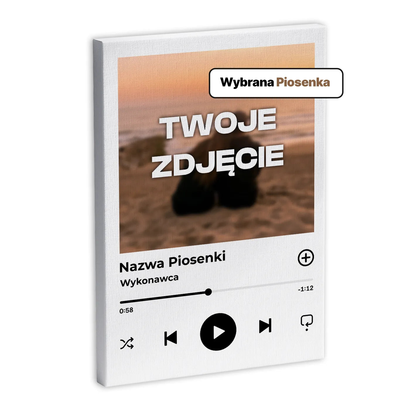 Personalizowany Obraz na Płótnie z Piosenką-