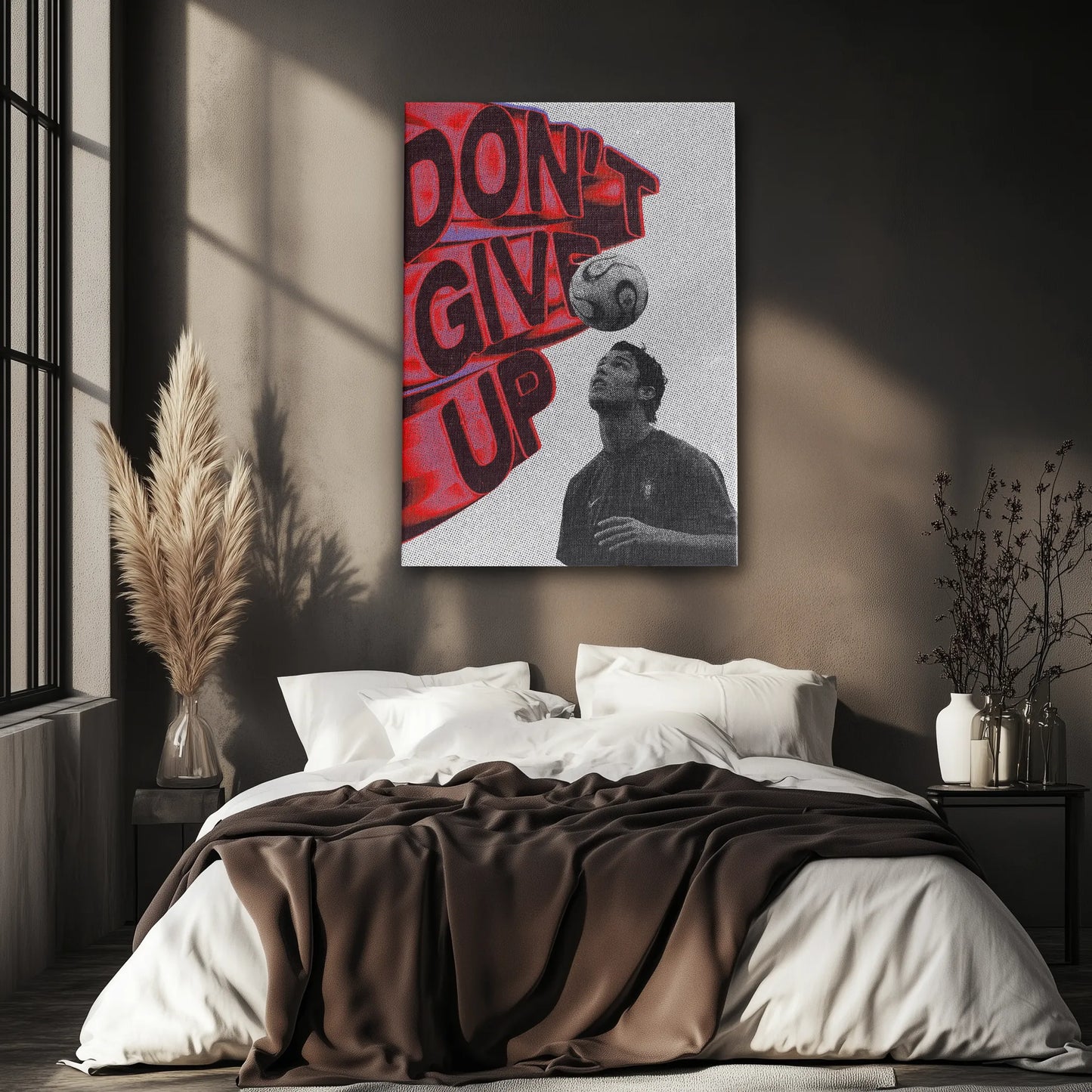 DON'T GIVE UP Cristiano Obraz na Płótnie-