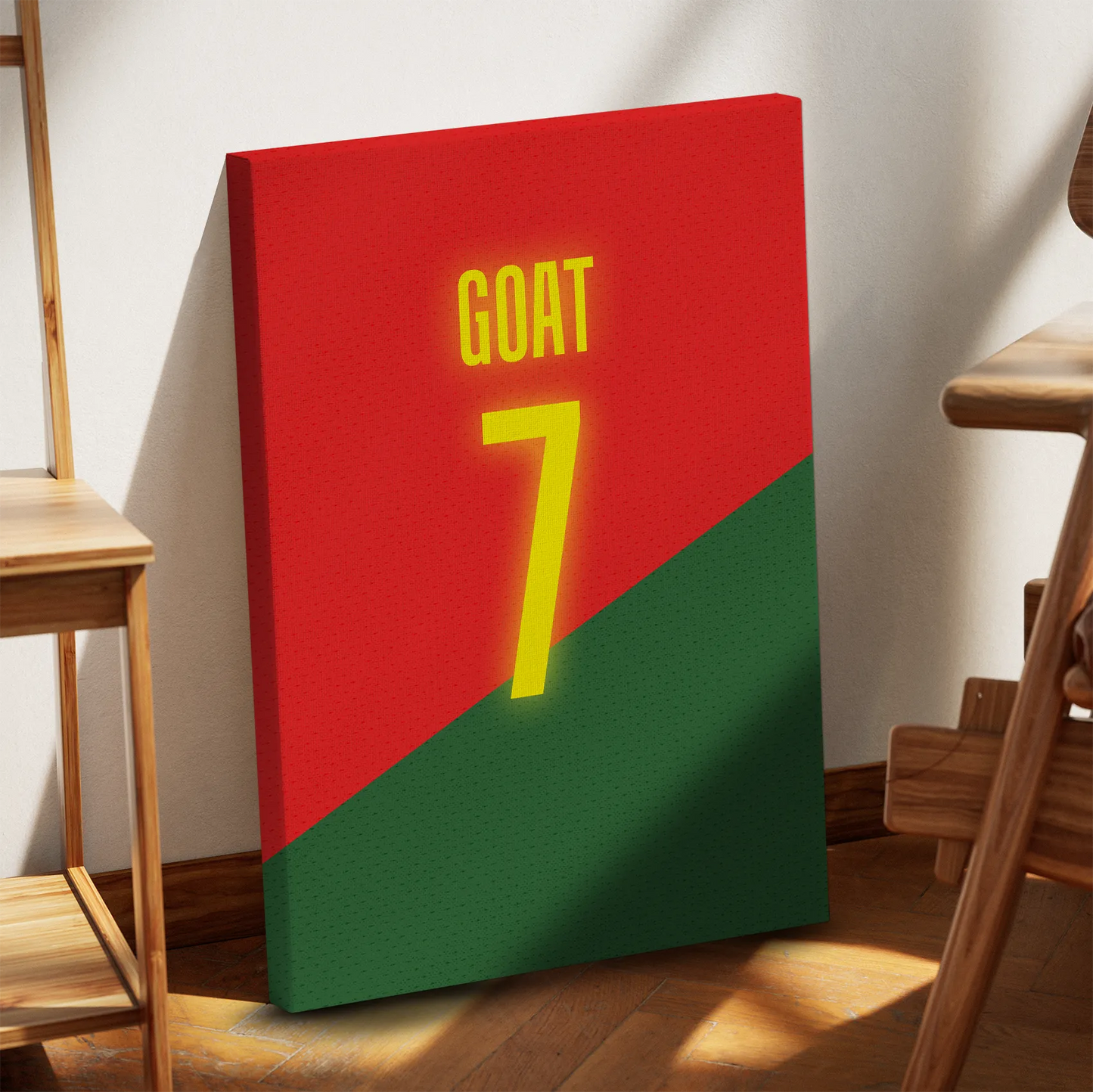 Koszulka GOAT 7 Portugalia Obraz na Płótnie-