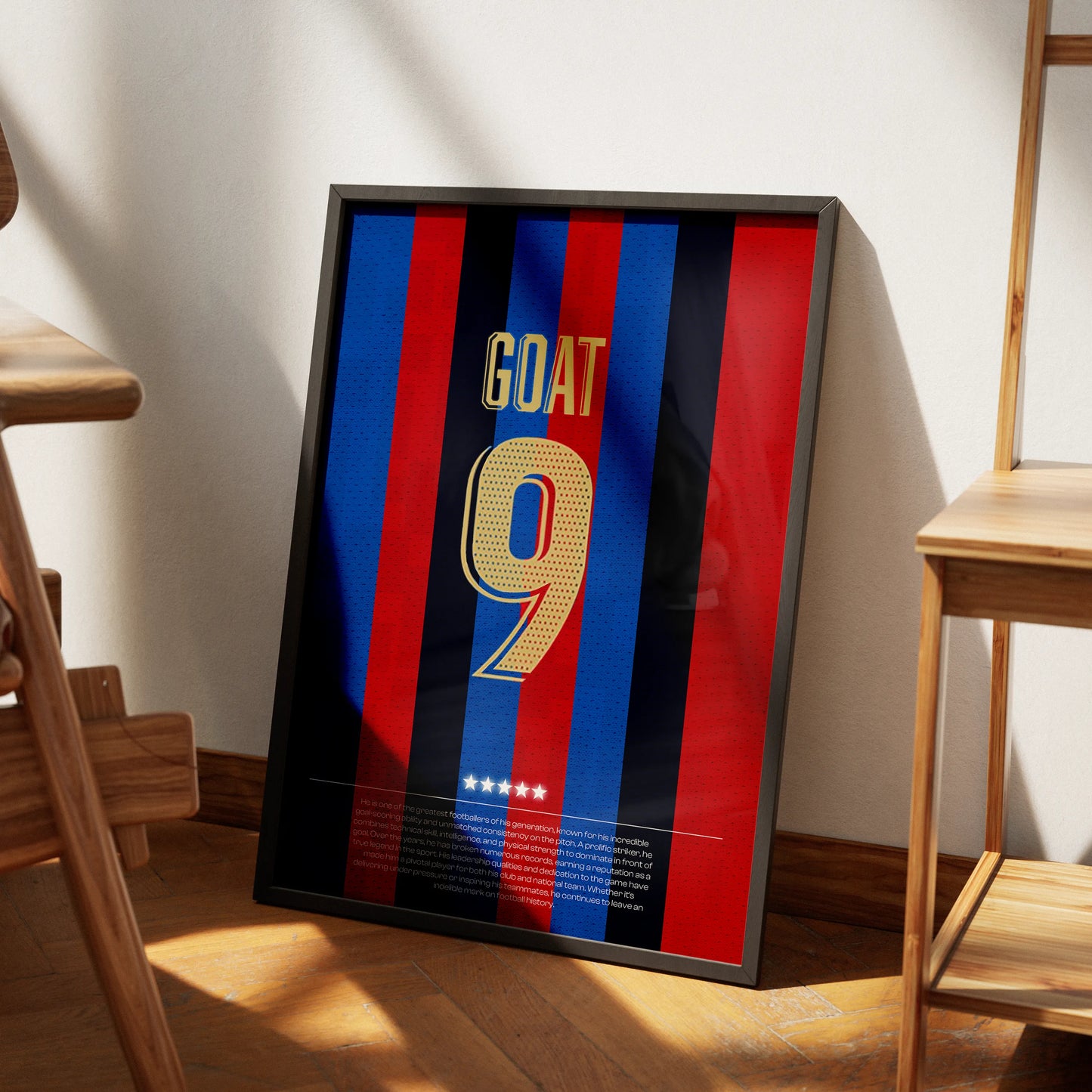 Koszulka GOAT 9 Barcelona Plakat-Bez Ramy-