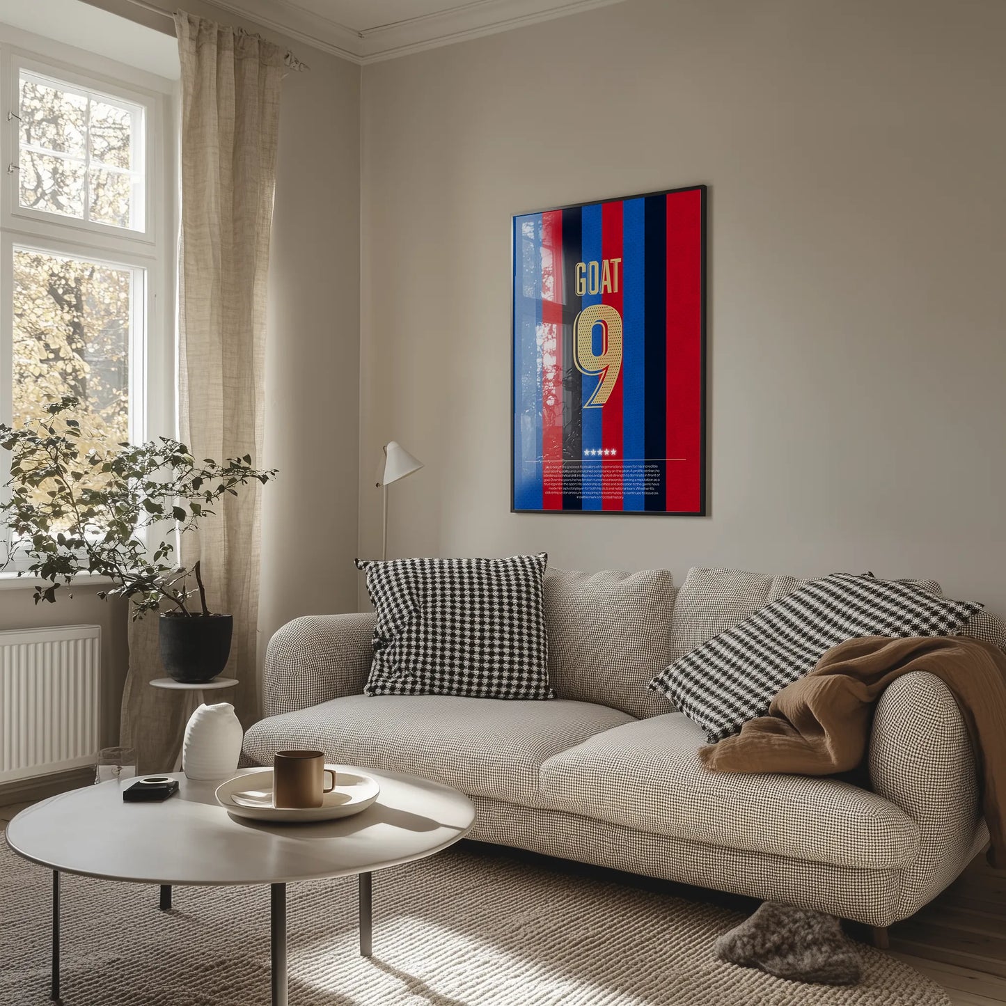 Koszulka GOAT 9 Barcelona Plakat-Bez Ramy-