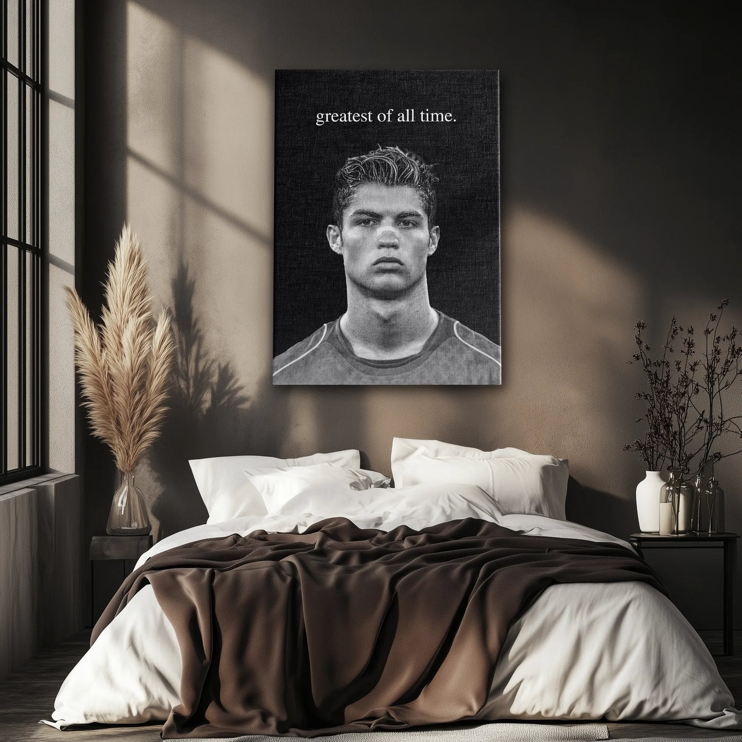 GOAT Cristiano Ciemny Obraz na Płótnie-