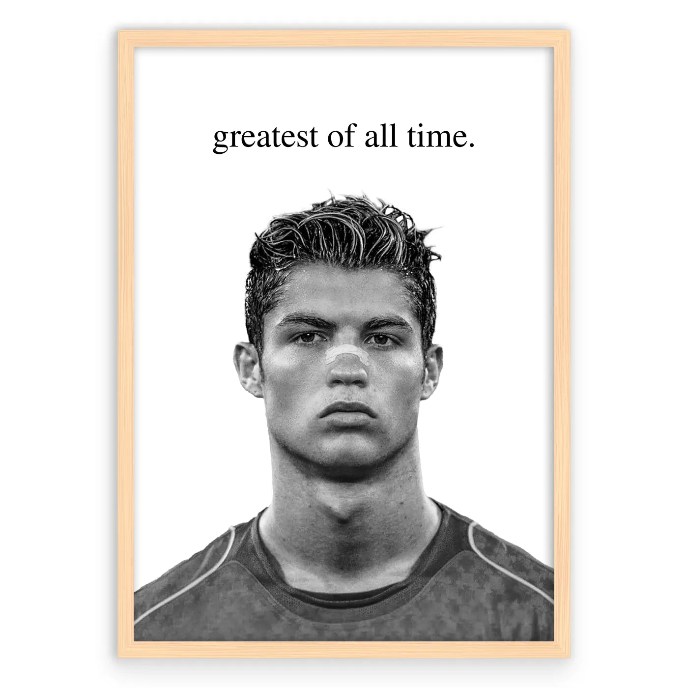 GOAT Cristiano Plakat-Naturalna Drewniana Rama-