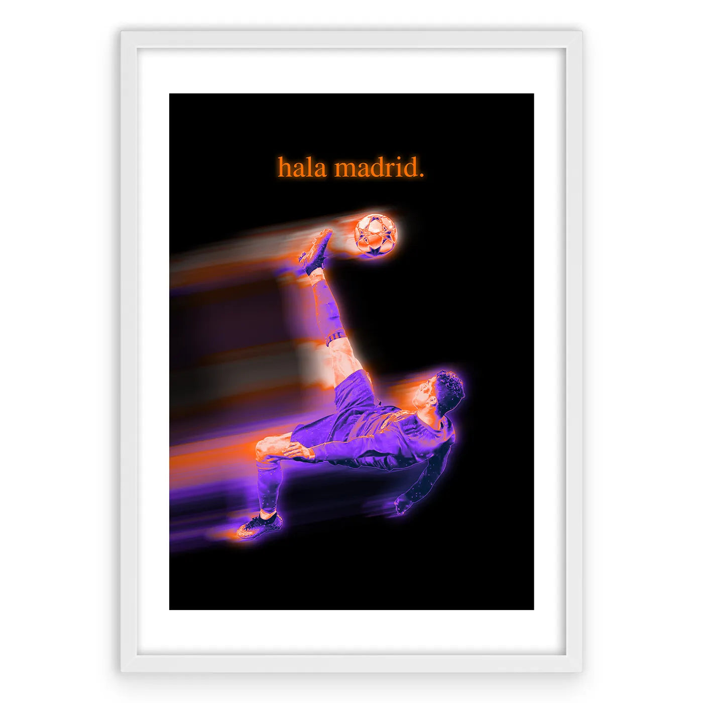 Hala Madrid Plakat-Biała Krawędź-Biała Aluminiowa Rama