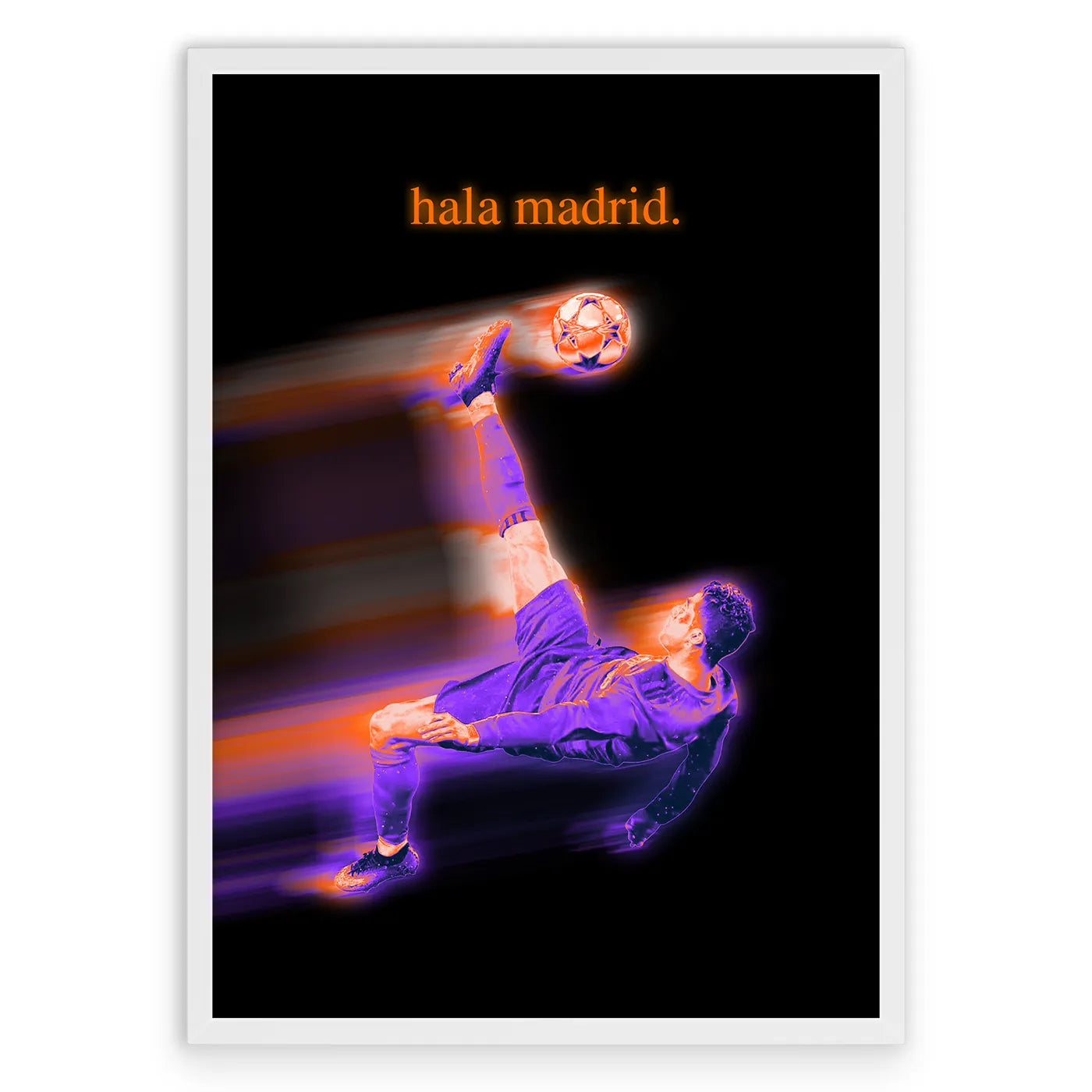 Hala Madrid Plakat-Pełna Okładka-Biała Aluminiowa Rama