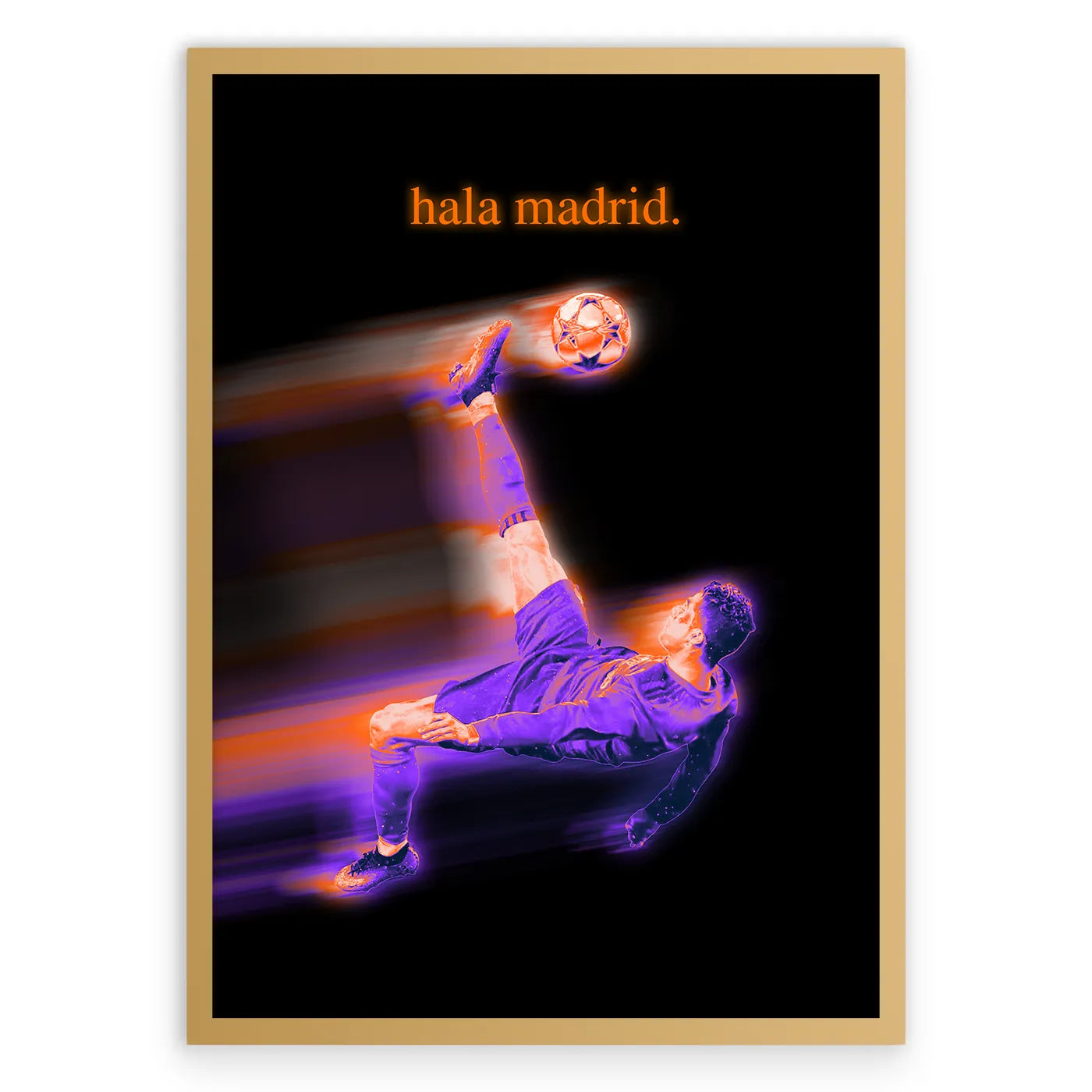 Hala Madrid Plakat-Pełna Okładka-Złota Aluminiowa Rama