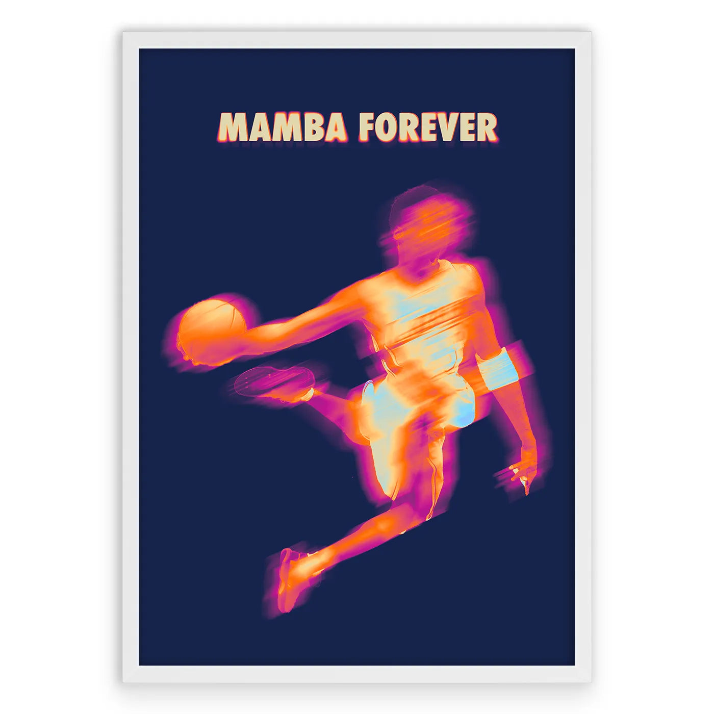 Mamba Forever Plakat-Pełna Okładka-Biała Aluminiowa Rama