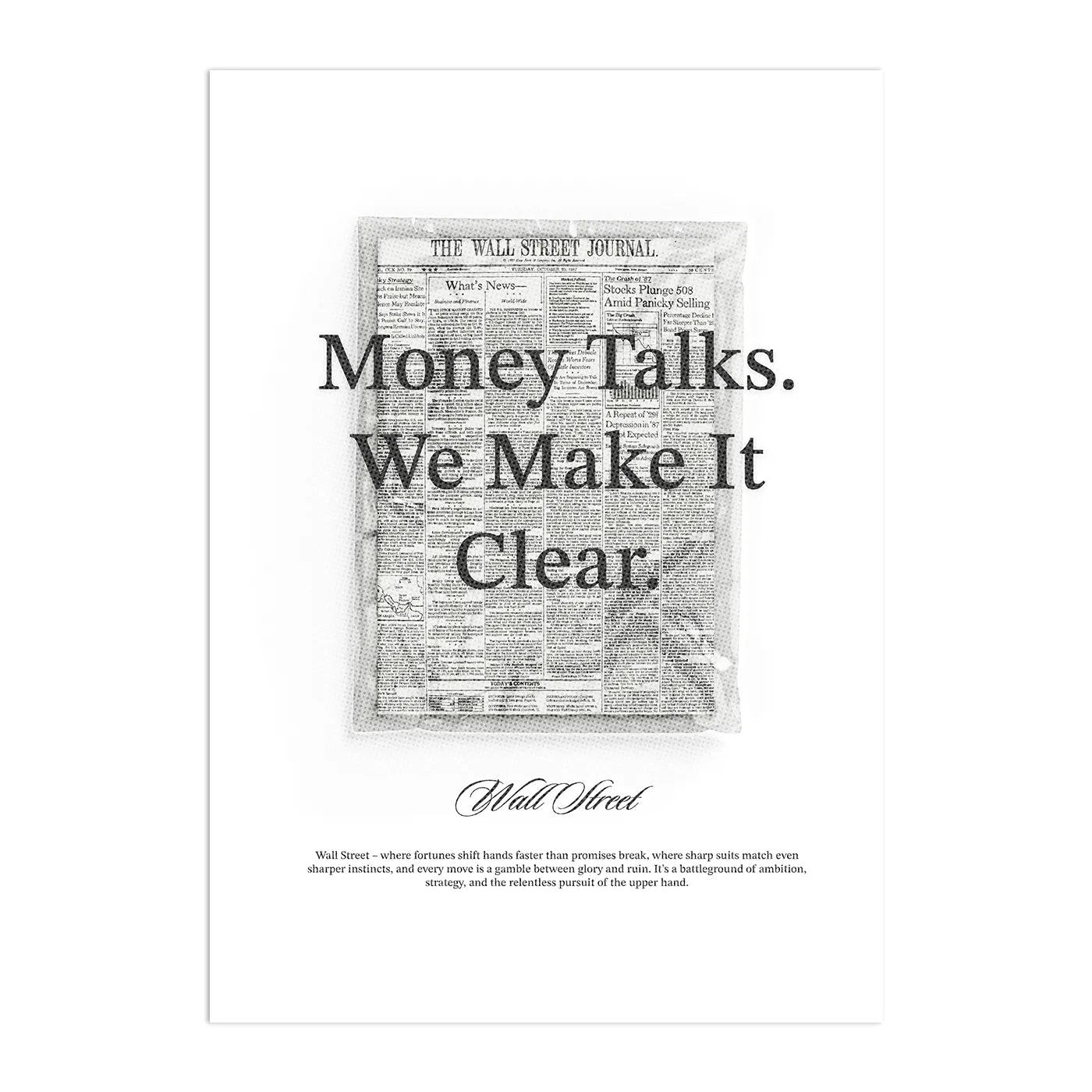 Money Talks Plakat-Bez Ramy-