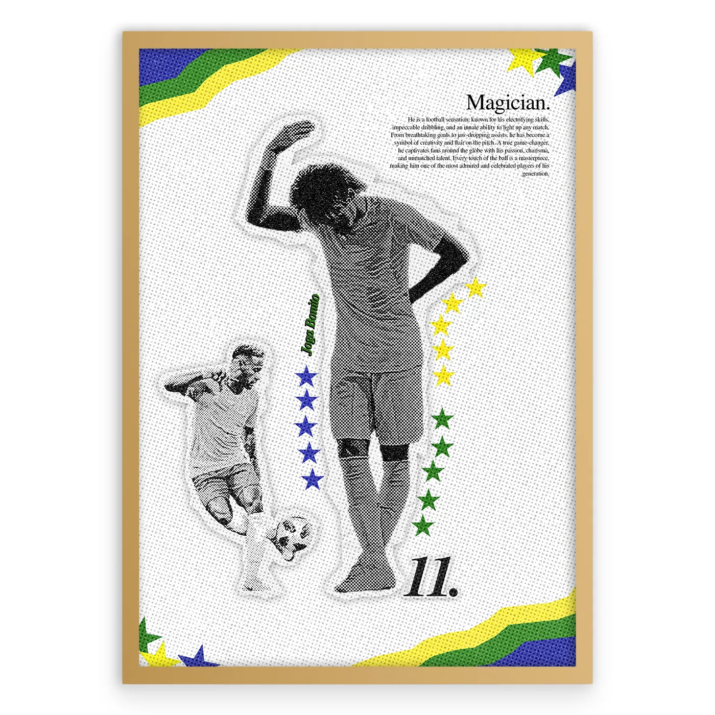 Neymar Magician Plakat-Złota Aluminiowa Rama-