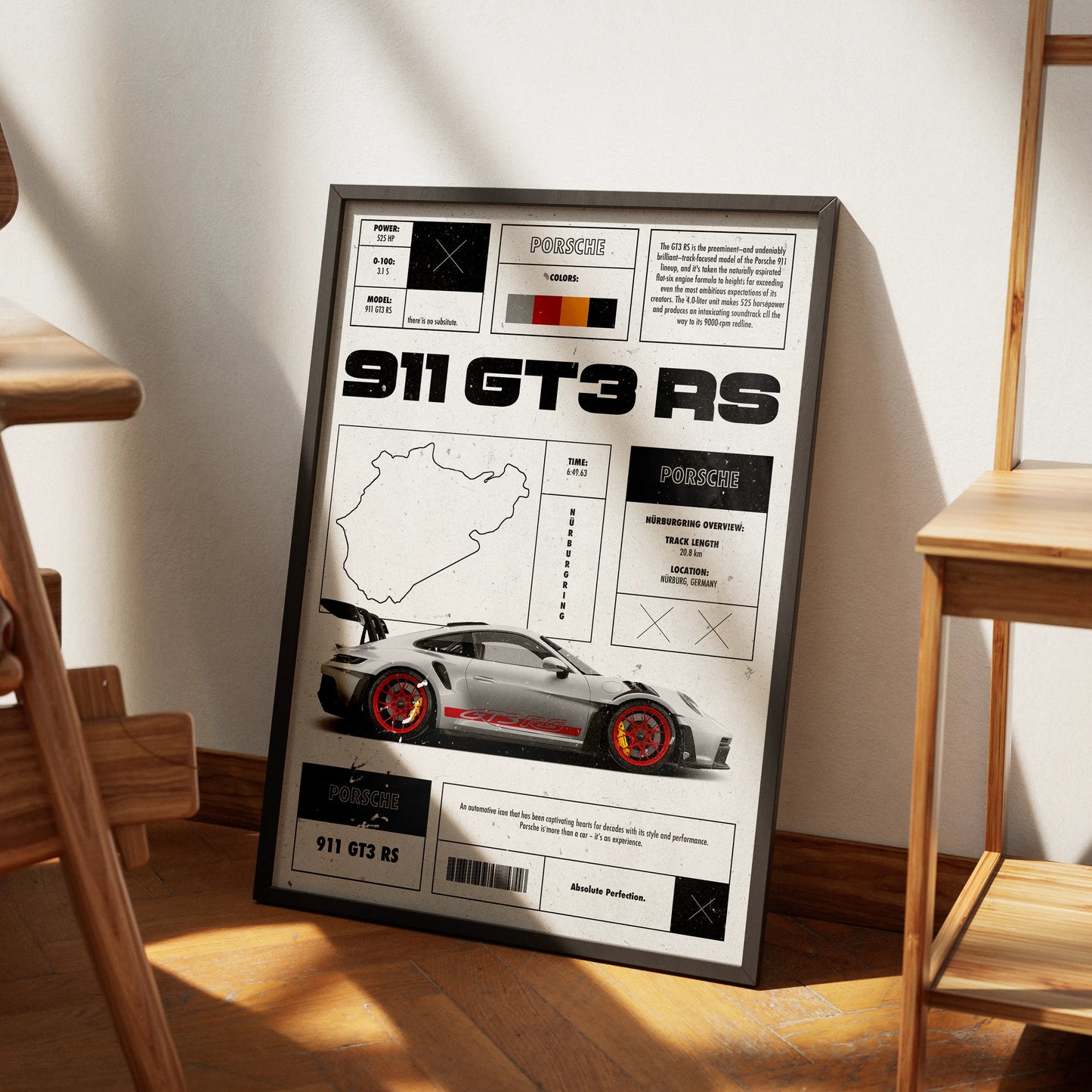Porsche 911 GT3 RS Plakat-Bez Ramy-
