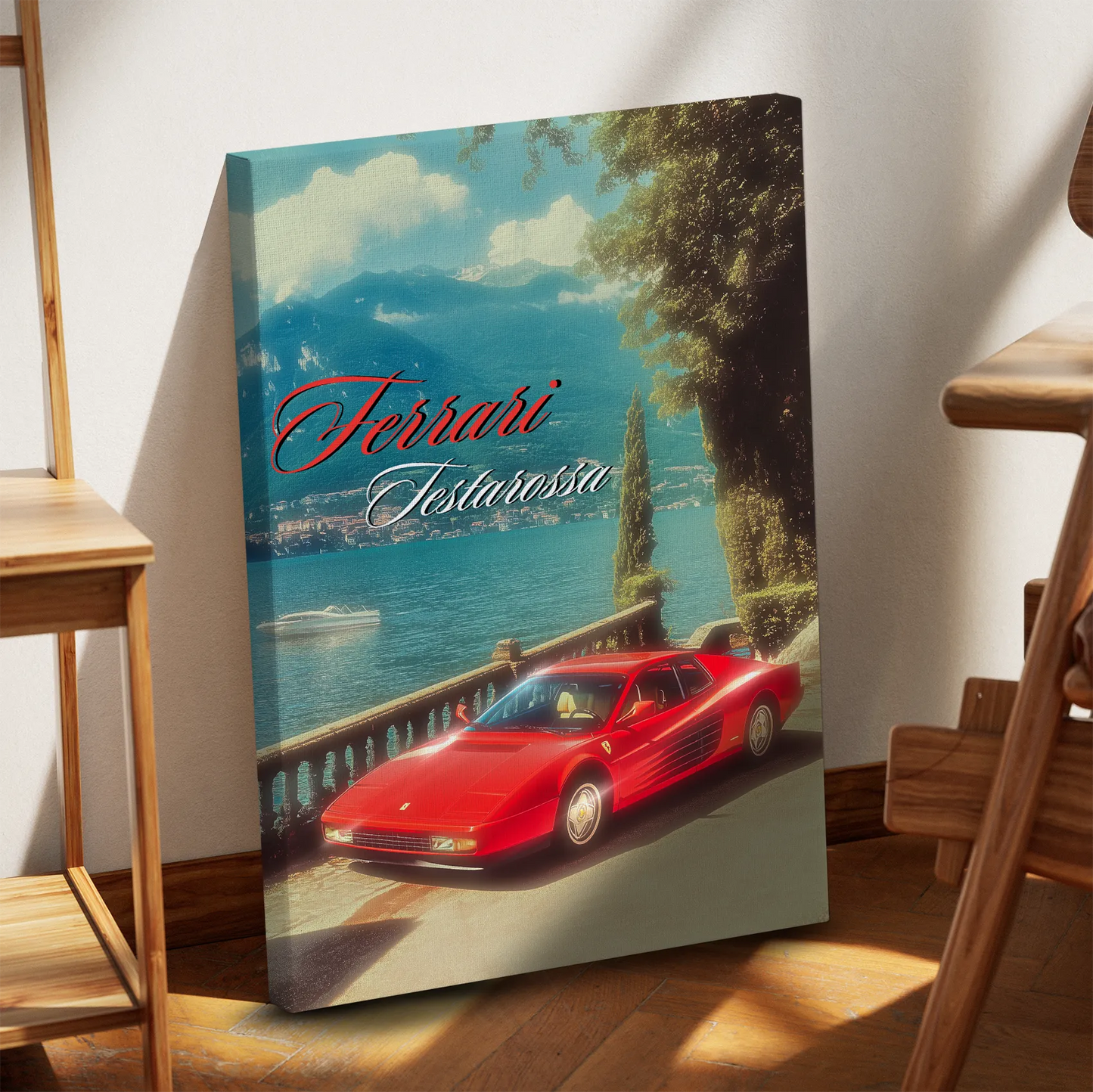 Ferrari Testarossa Vintage Obraz na Płótnie-