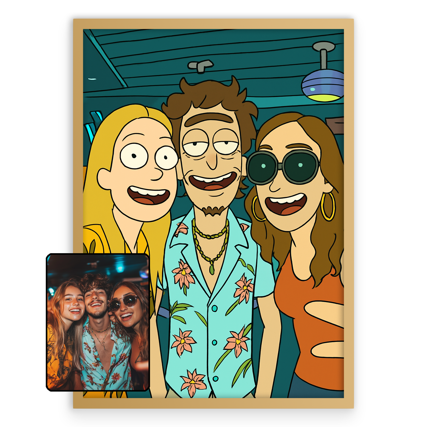Personalizowany Plakat Zdjęcie w stylu Rick and Morty