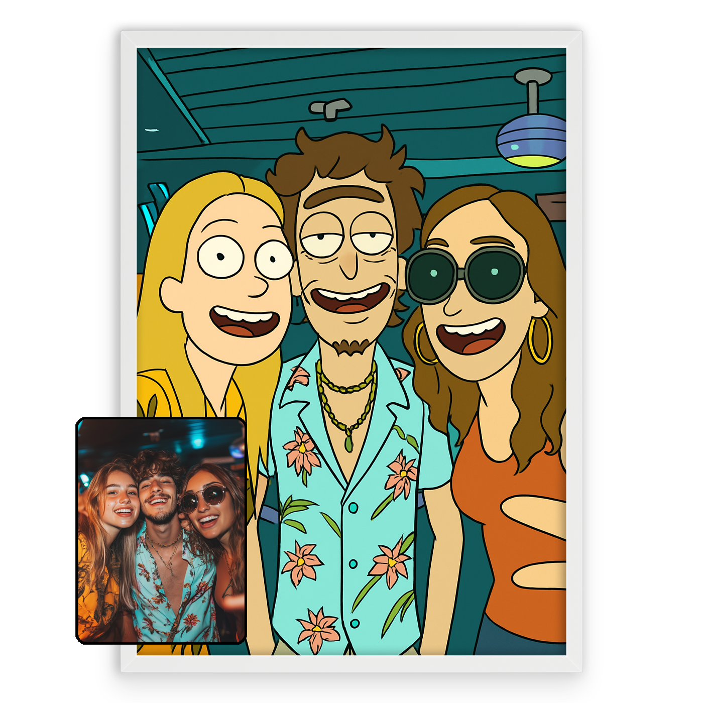 Personalizowany Plakat Zdjęcie w stylu Rick and Morty