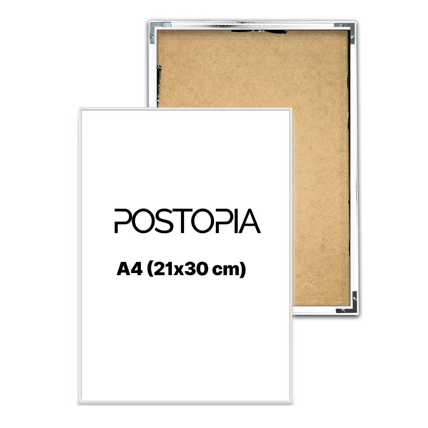 Rama A4 (21x30cm) - Biała Aluminiowa-