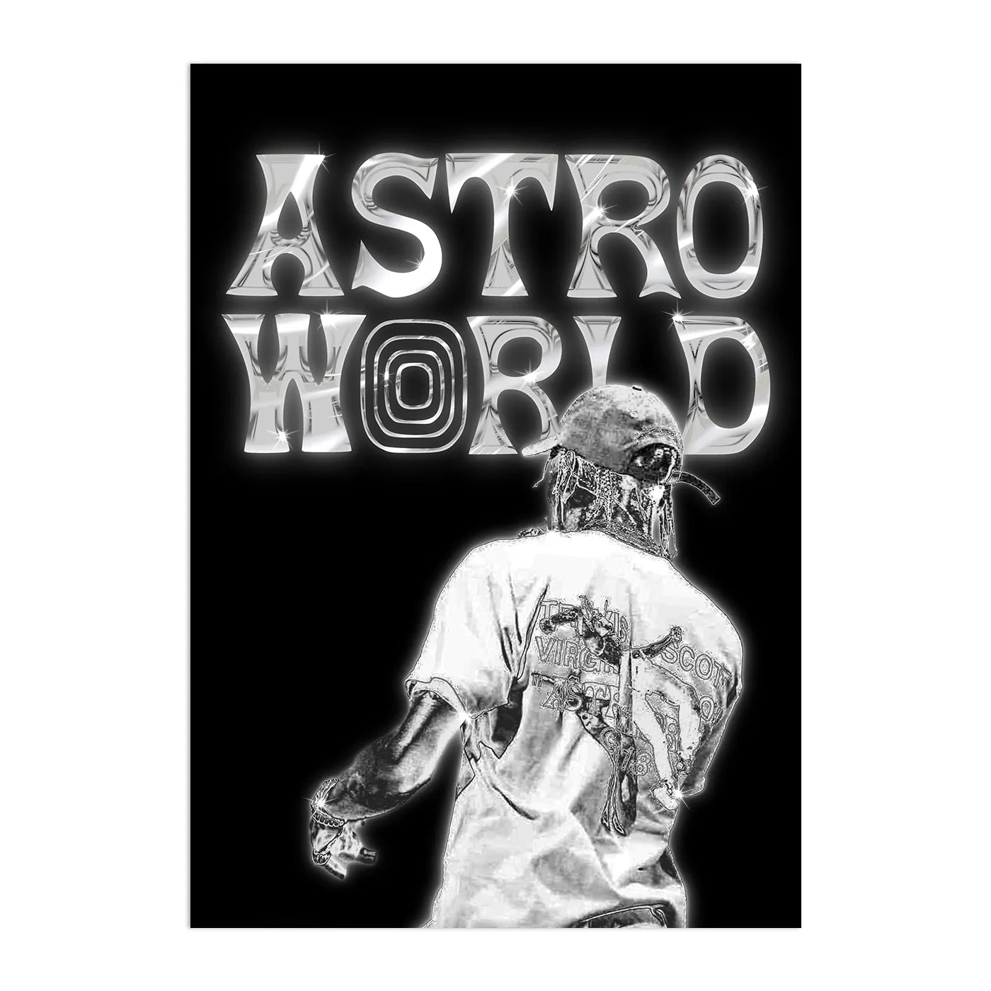 Travis Scott Chrome Plakat-Bez Ramy-