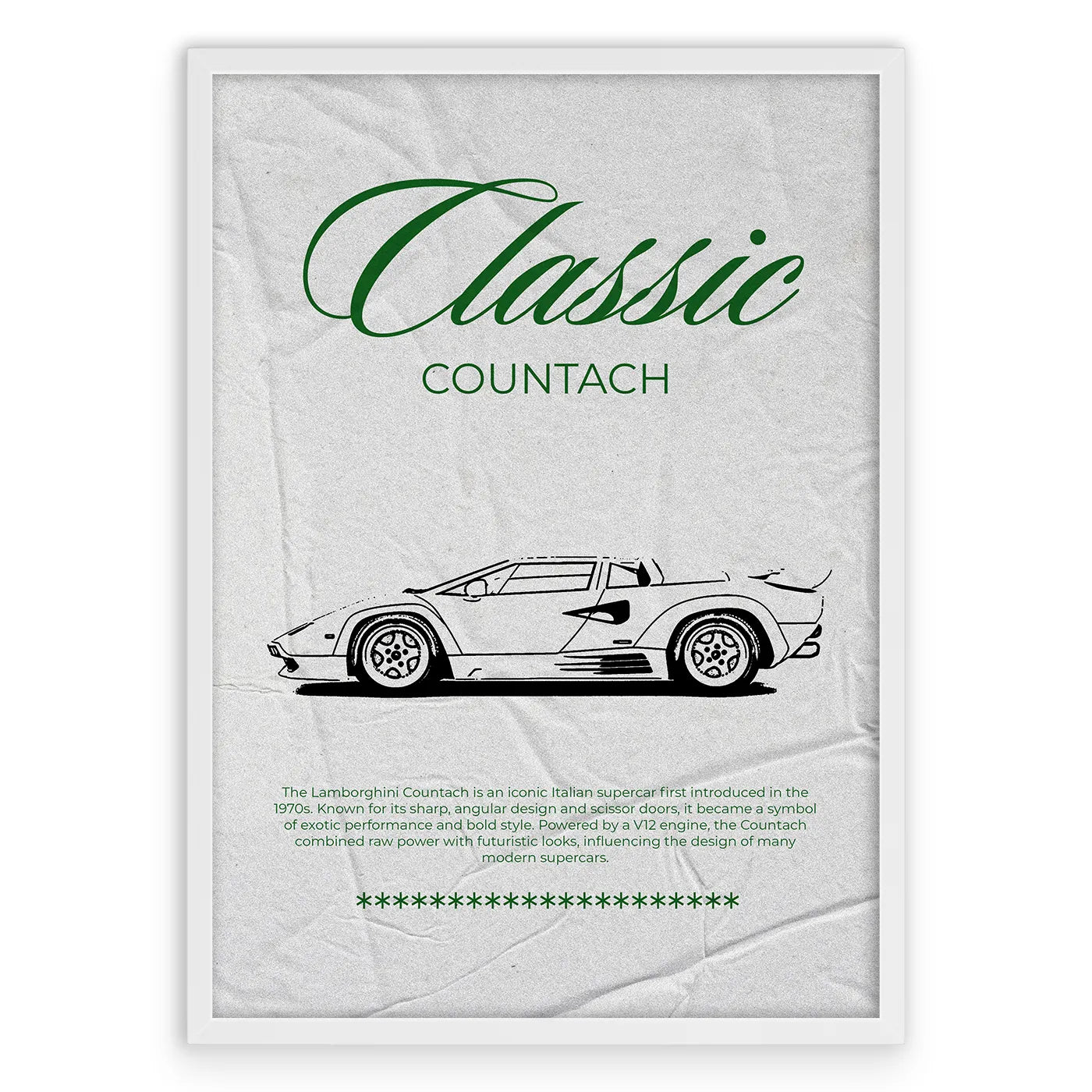 Classic Countach Plakat