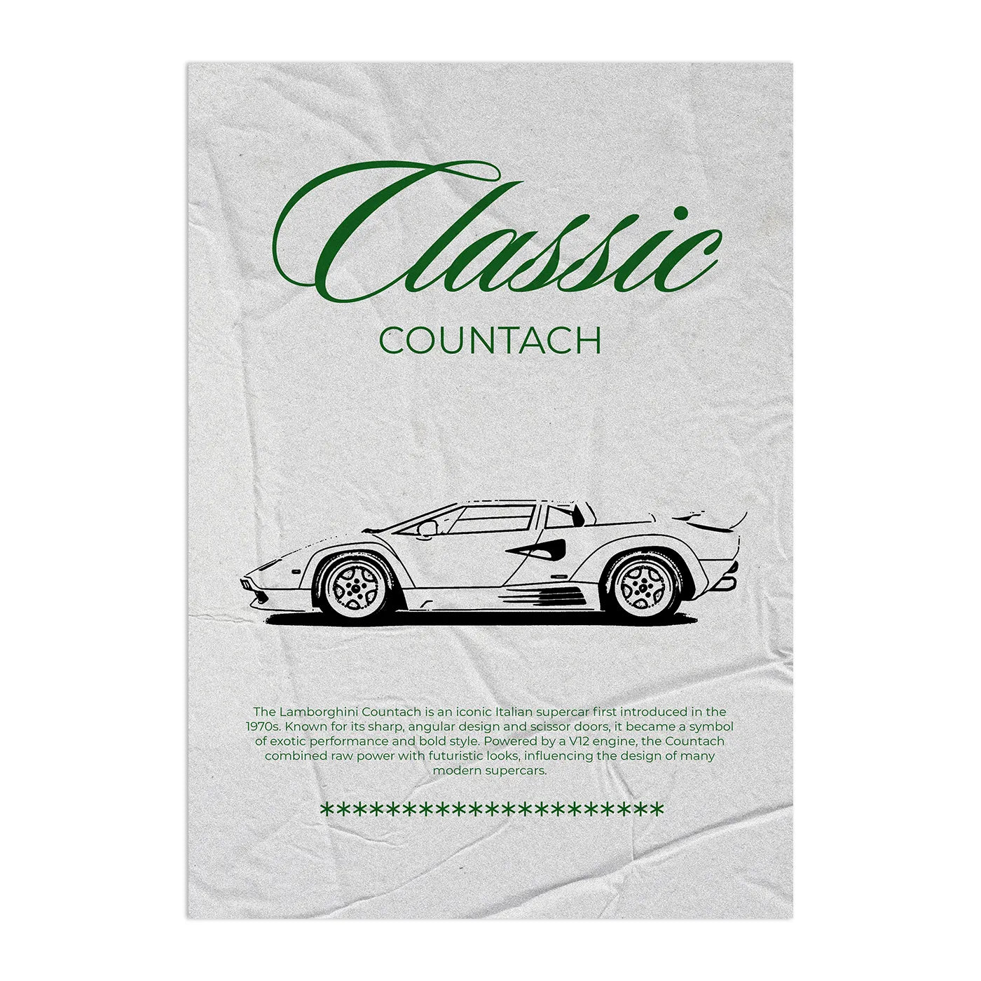 Classic Countach Plakat