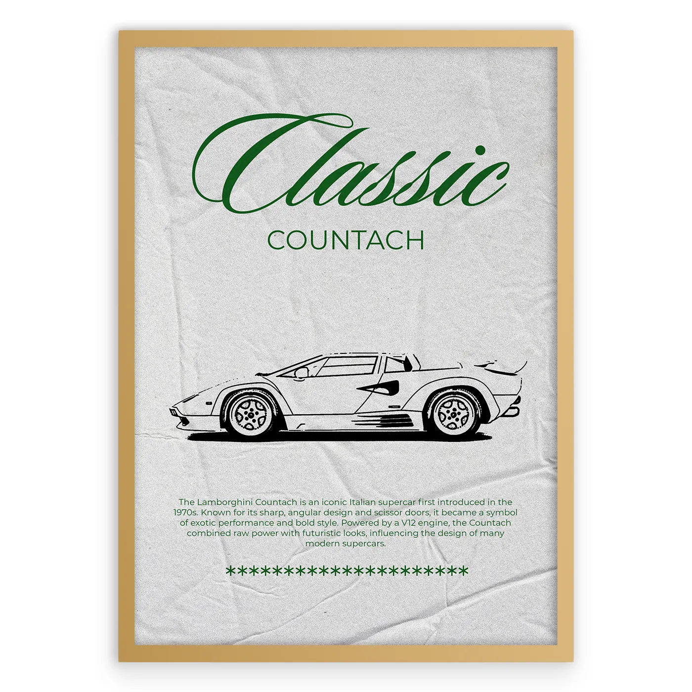 Classic Countach Plakat
