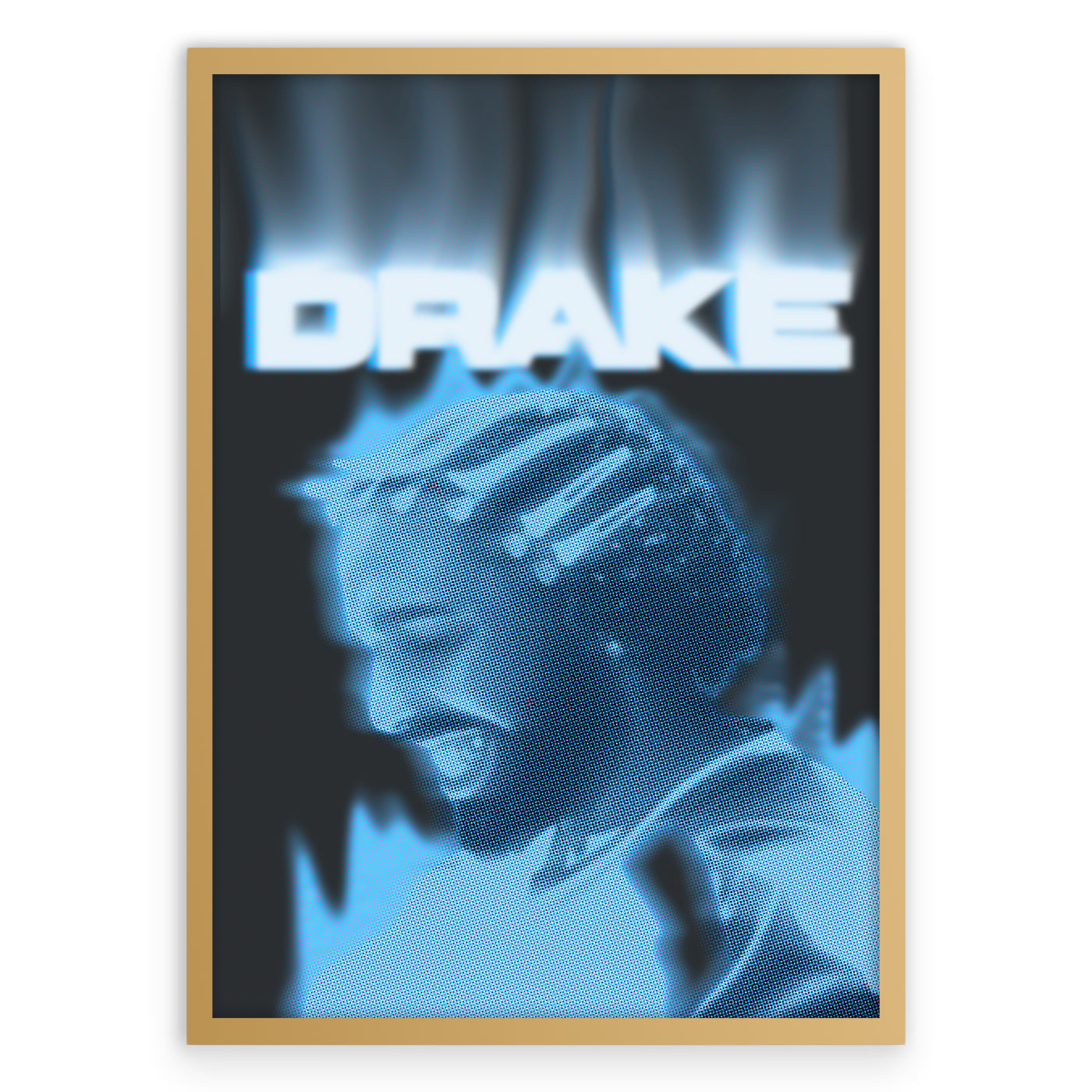Drake Plakat-Złota Aluminiowa Rama-