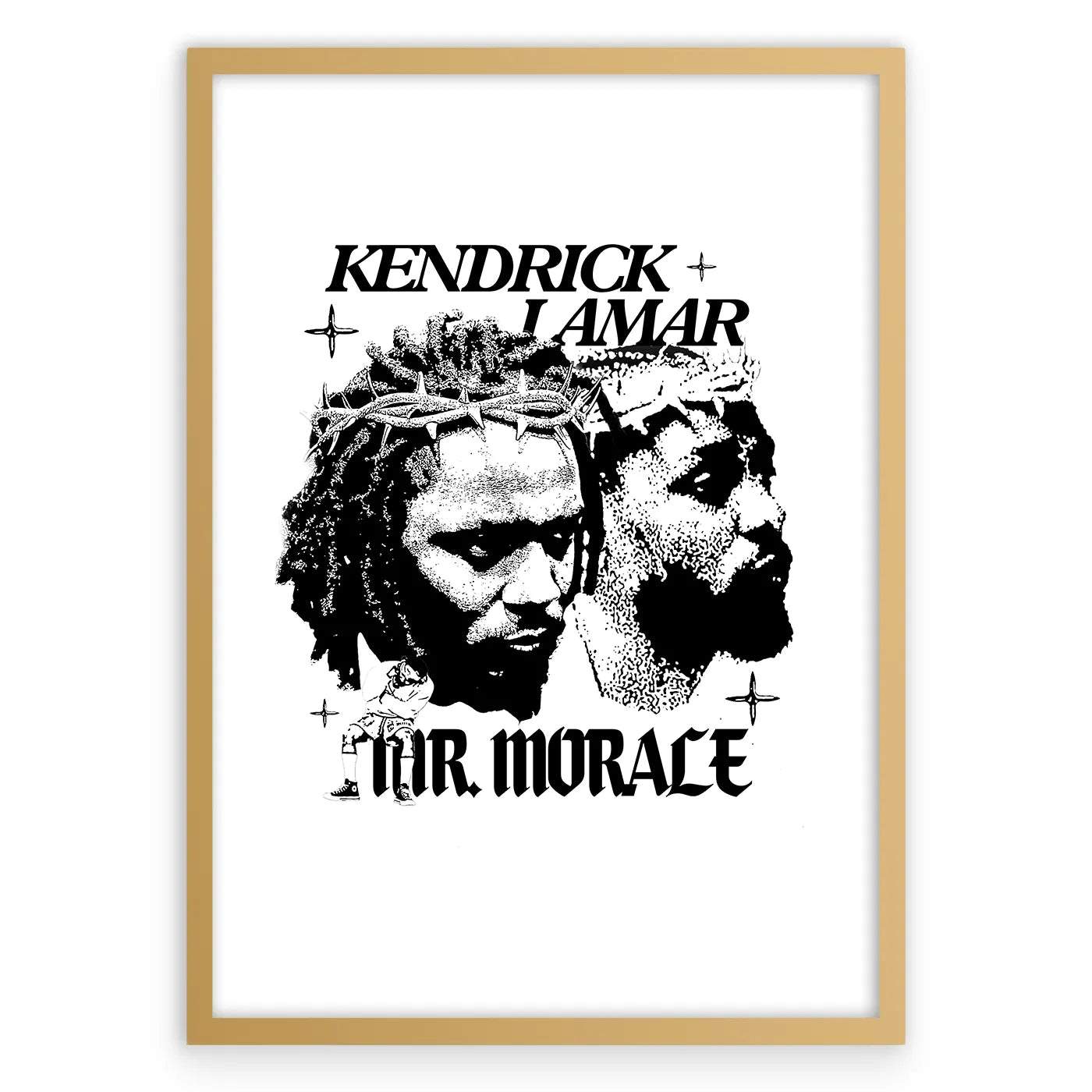 Kendrick Lamar Plakat-Złota Aluminiowa Rama-