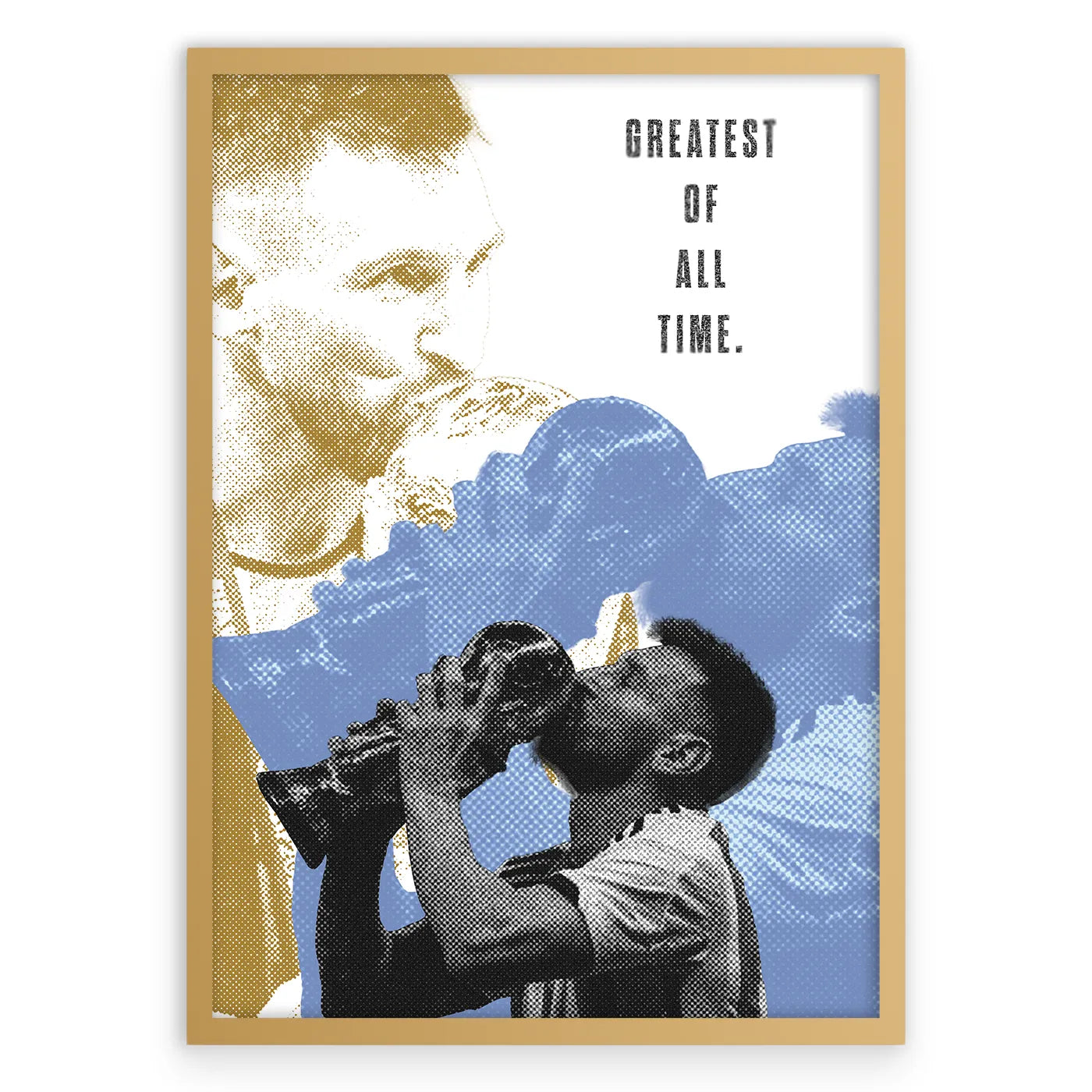 Messi World Cup Plakat-Złota Aluminiowa Rama-