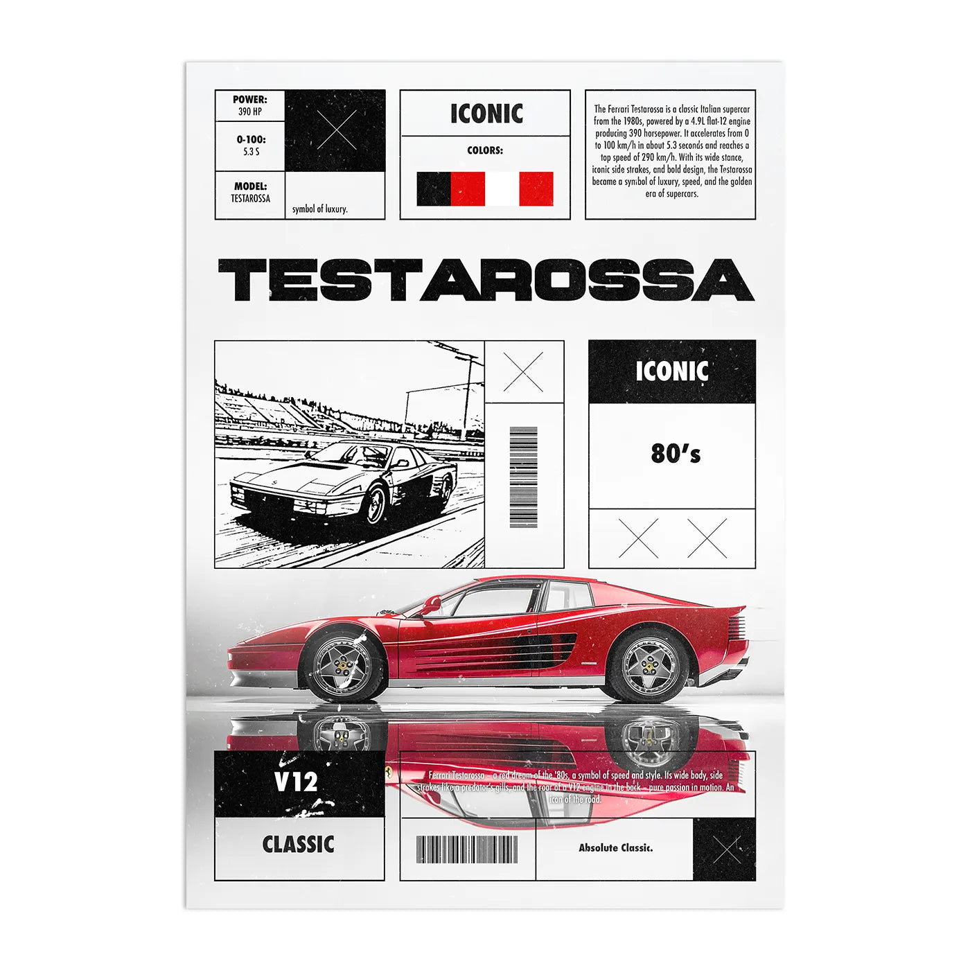 Testarossa Plakat