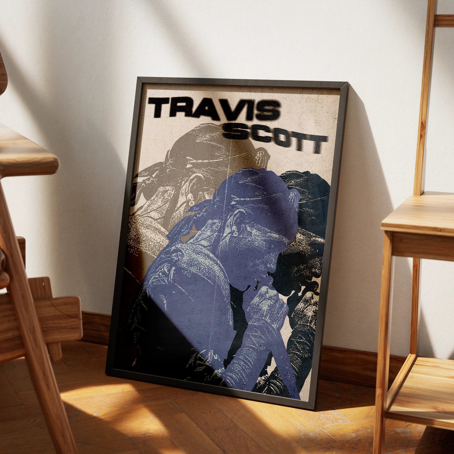 Travis Scott Retro Plakat-Bez Ramy-