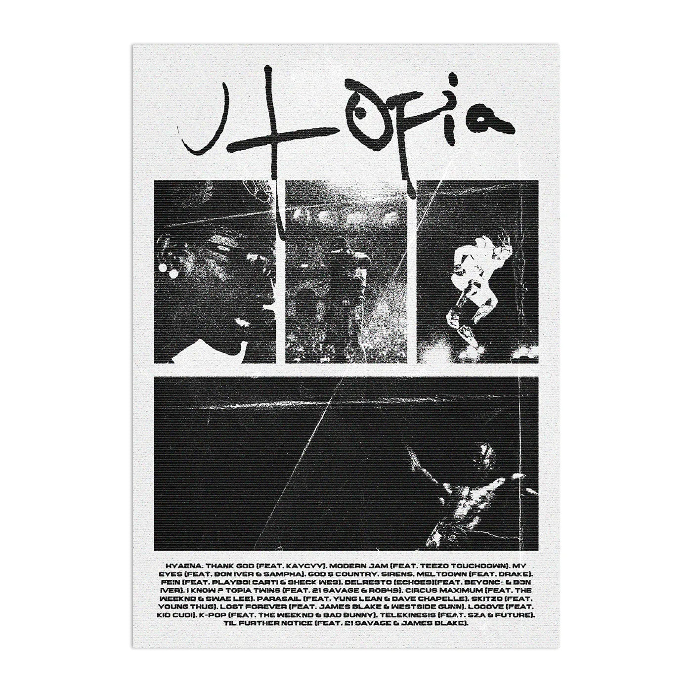 Travis Scott UTOPIA Plakat-Bez Ramy-