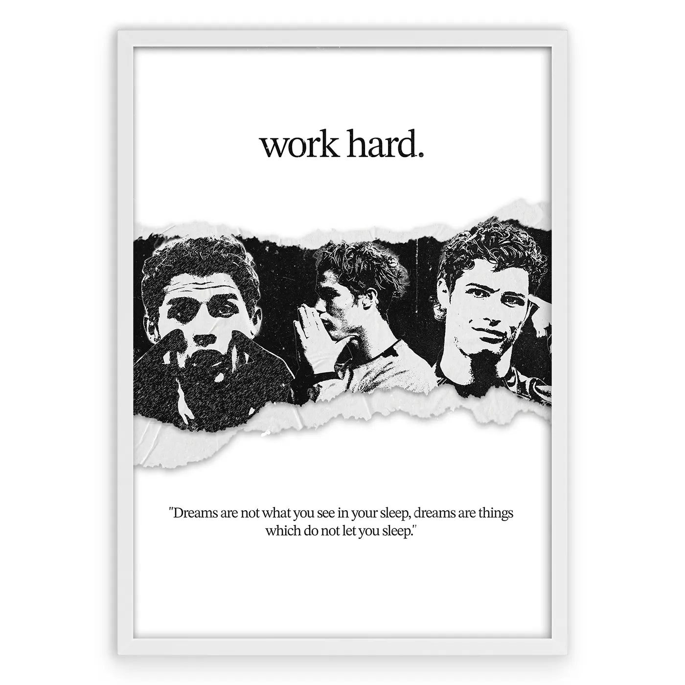 Cristiano Work Hard Plakat