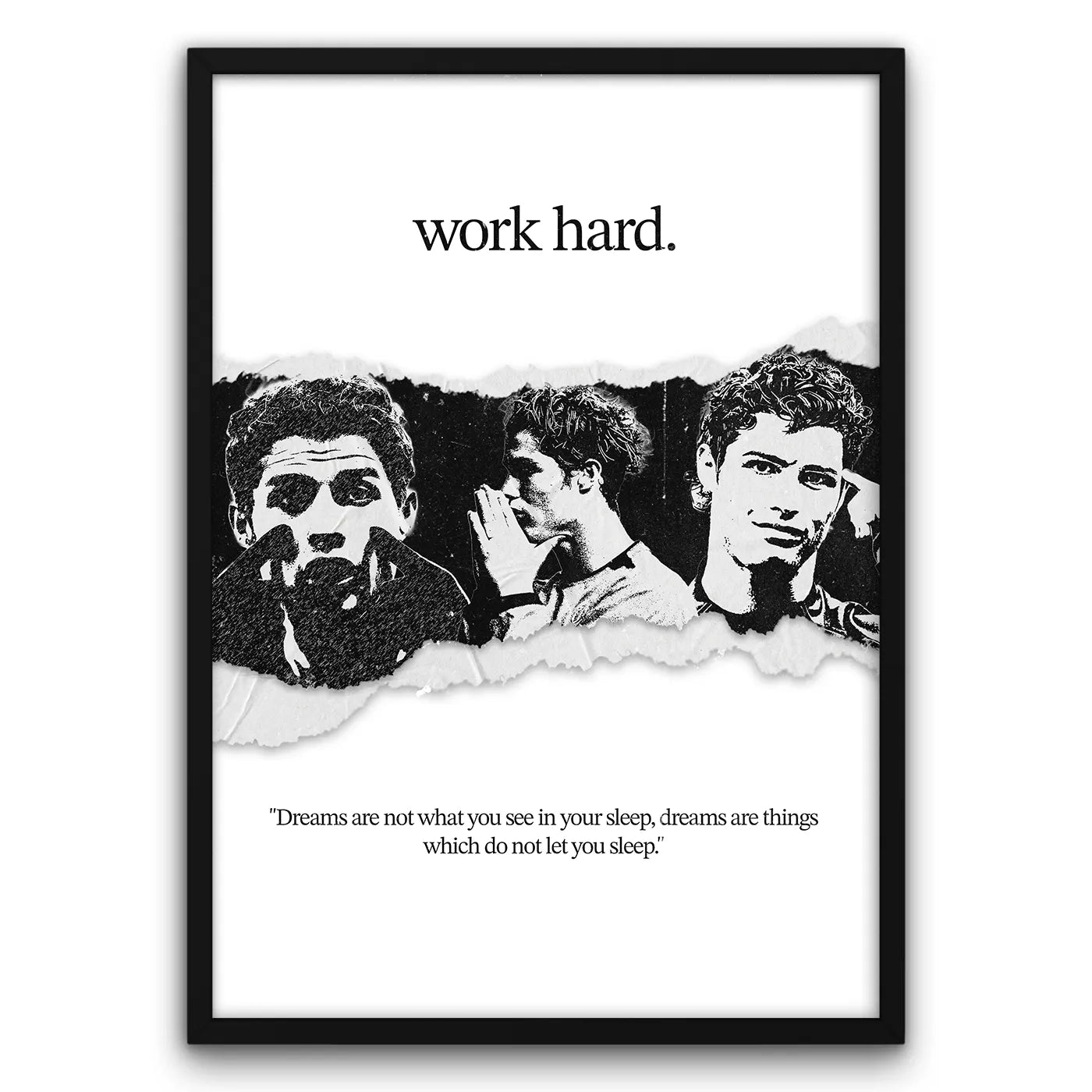 Cristiano Work Hard Plakat
