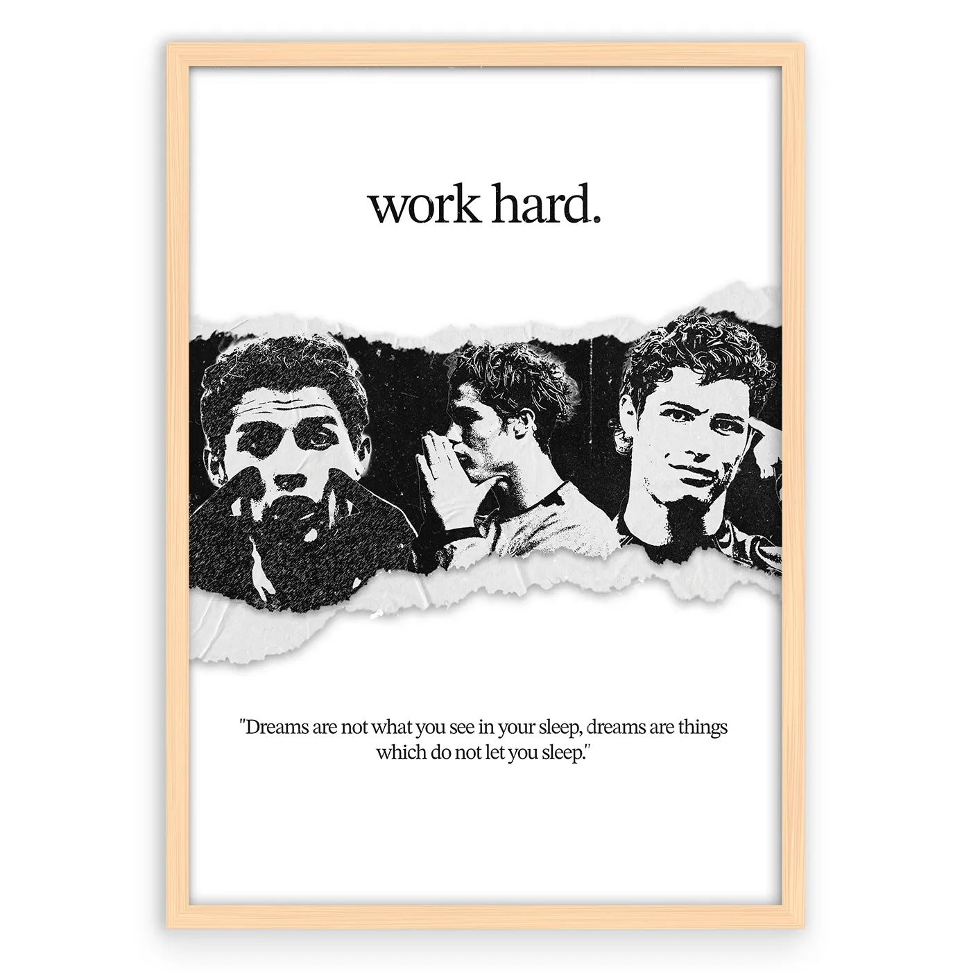 Cristiano Work Hard Plakat