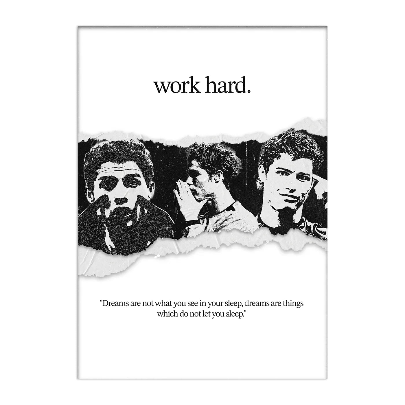 Cristiano Work Hard Plakat
