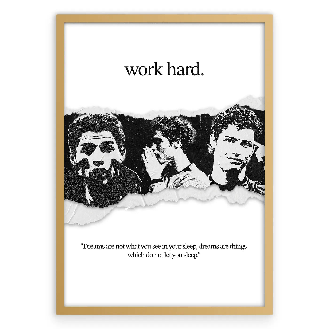 Cristiano Work Hard Plakat