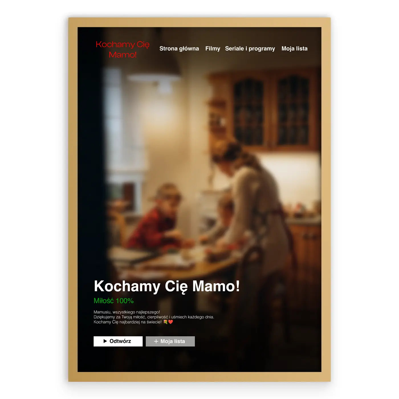 Personalizowany Plakat Dzień Mamy