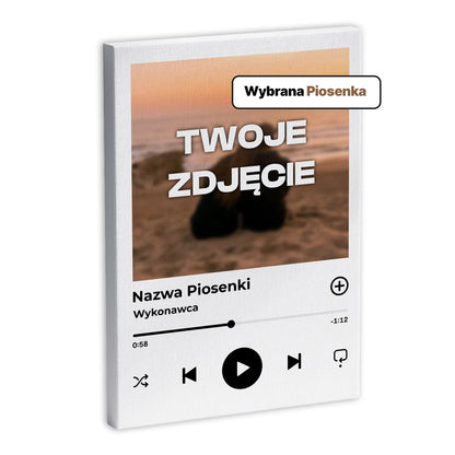 Personalizowany Obraz na Płótnie z Piosenką-