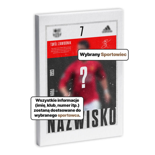 Personalizowany Obraz na Płótnie ze Sportowcem Vintage-
