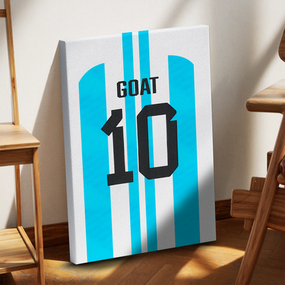 Koszulka GOAT 10 Argentyna Obraz na Płótnie-