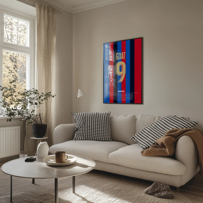 Koszulka GOAT 9 Barcelona Plakat-Bez Ramy-
