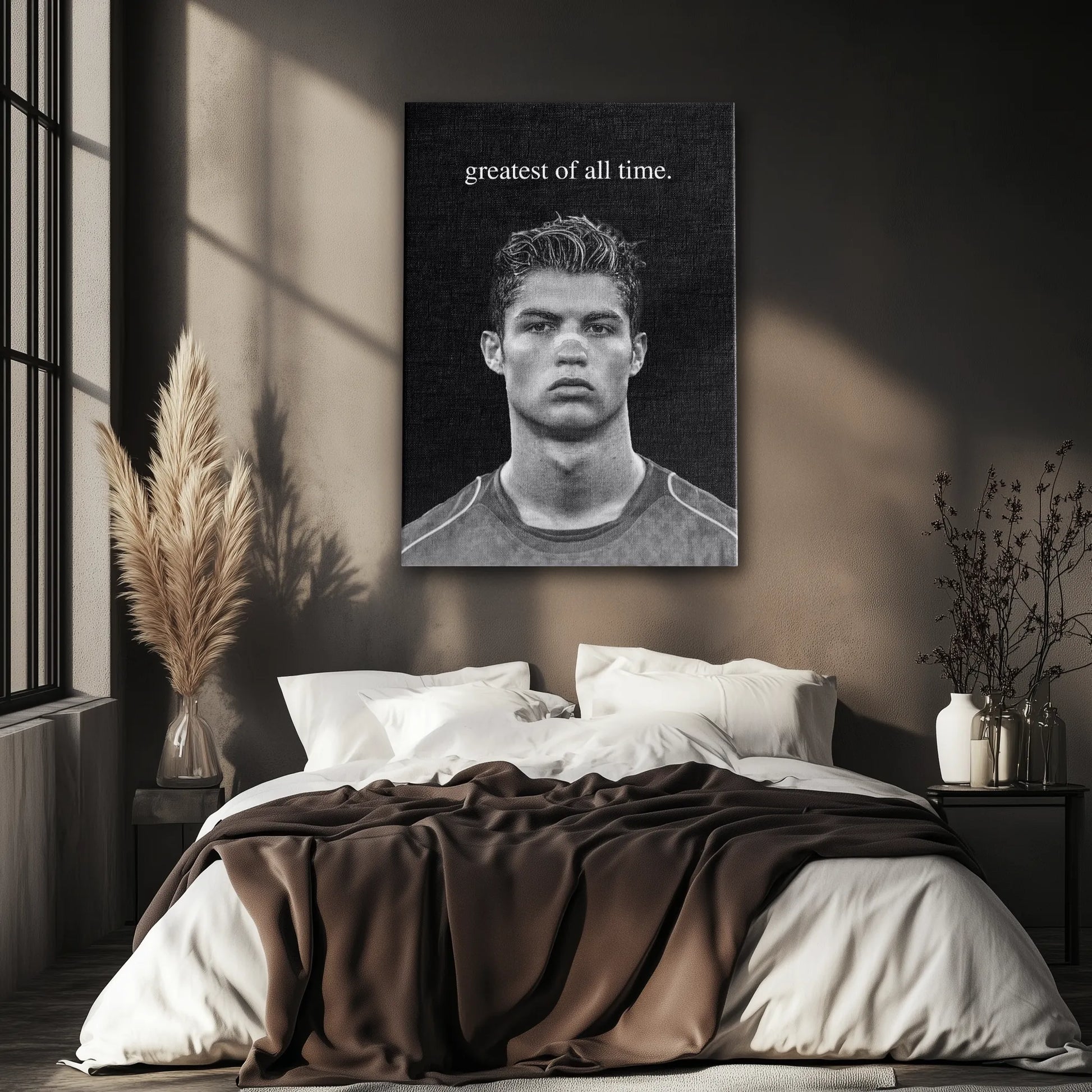 GOAT Cristiano Ciemny Obraz na Płótnie-